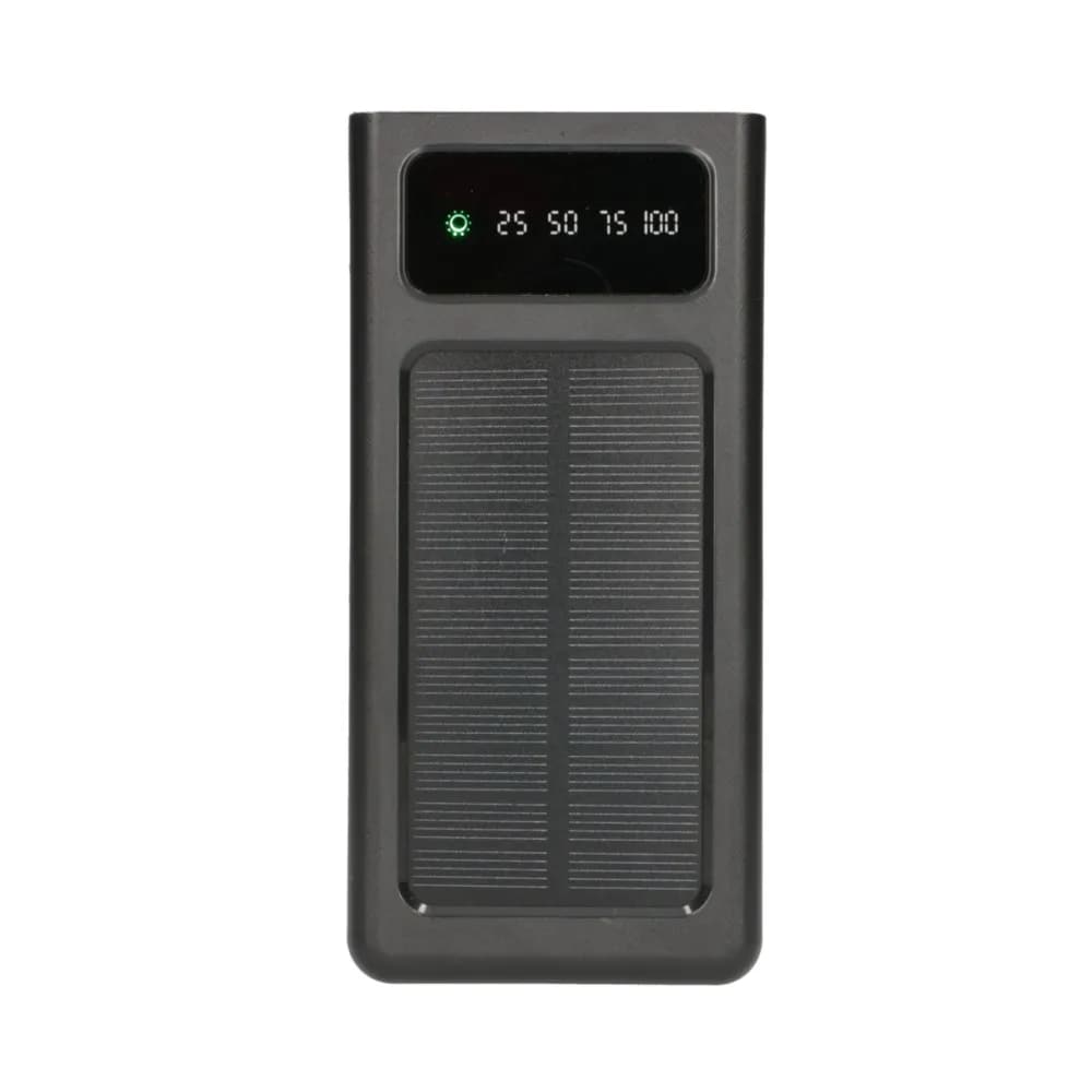 Extralink Powerbank med solcell EPB-093, 30000mAh USB-C - Sort