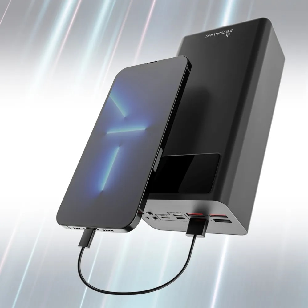 Extralink Powerbank EPB-114, 50000mAh USB-C - Sort