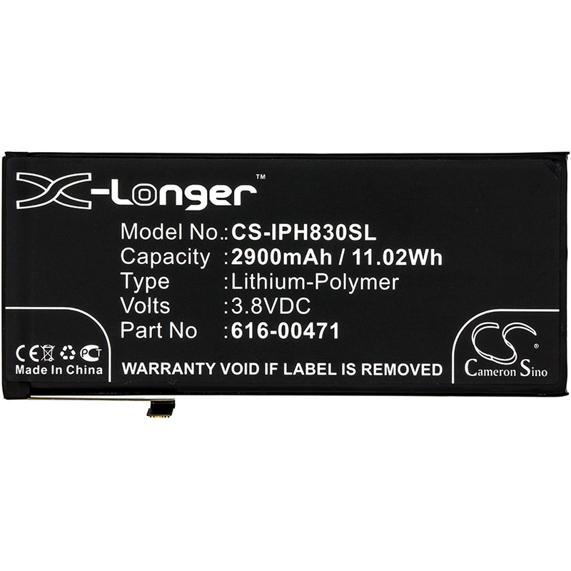 Batteri for SmartPhone, Mobil for Apple iPhone XR, A2105, A2106 og andre.