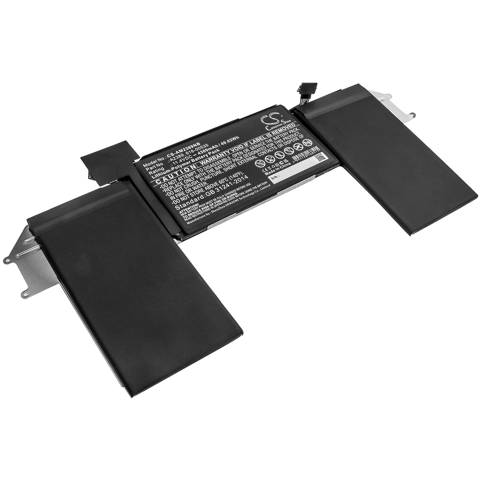 Batteri til bærbar PC for $ 0000095n MacBook Air 13 (sent 2020) og andre.