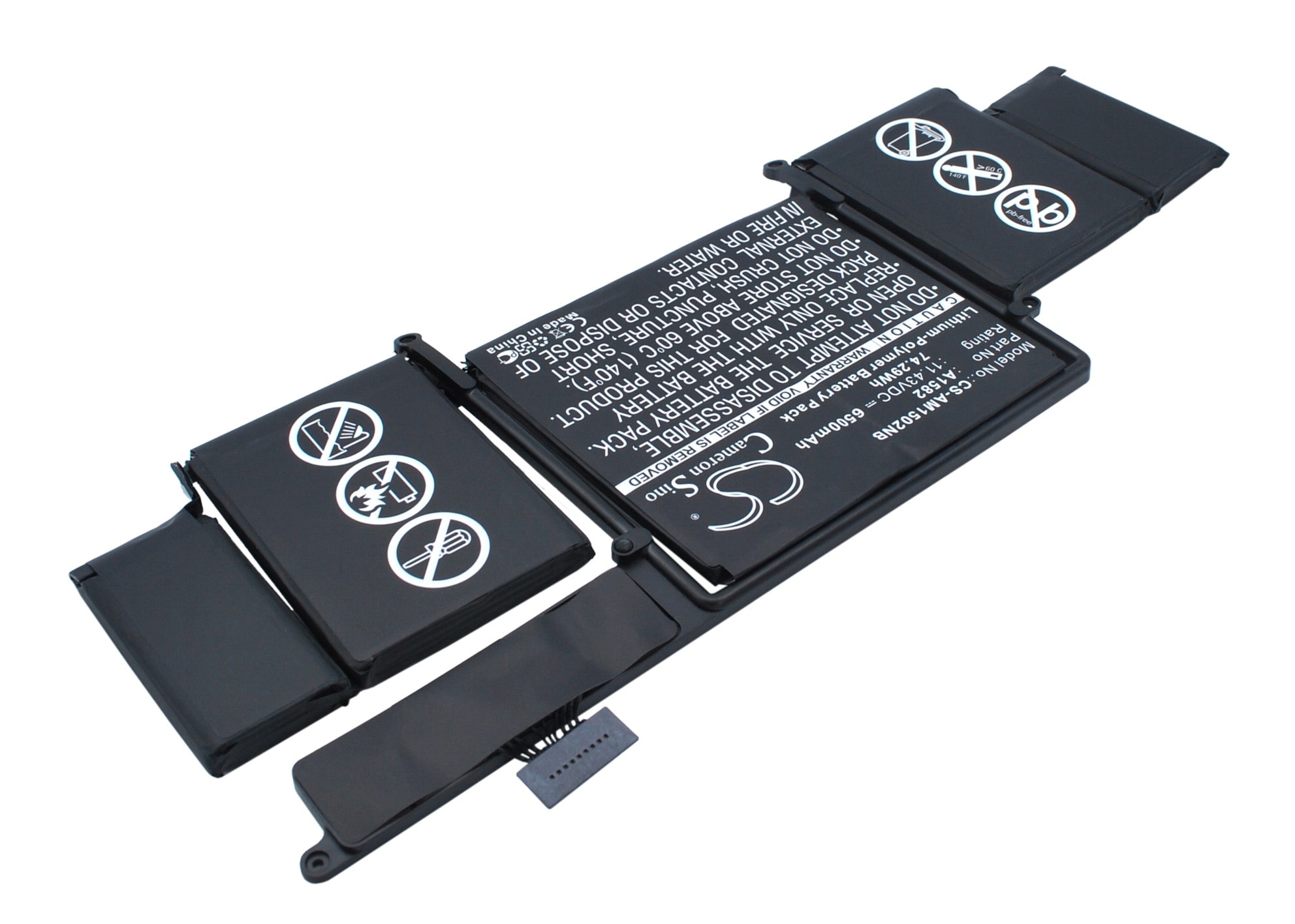 Batteri til bærbar PC for Apple Macbook Pro 13" 2015 Retina, MF841LL/A og andre.
