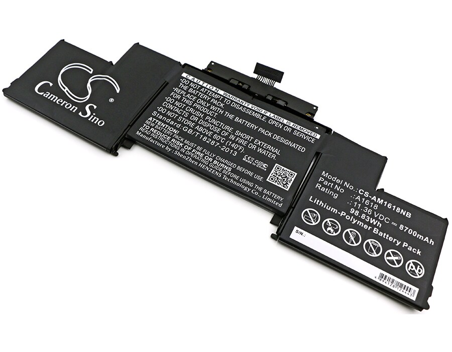 Batteri til bærbar PC for Apple MacBook Pro 15" A1398 Retina 2015 og andre.