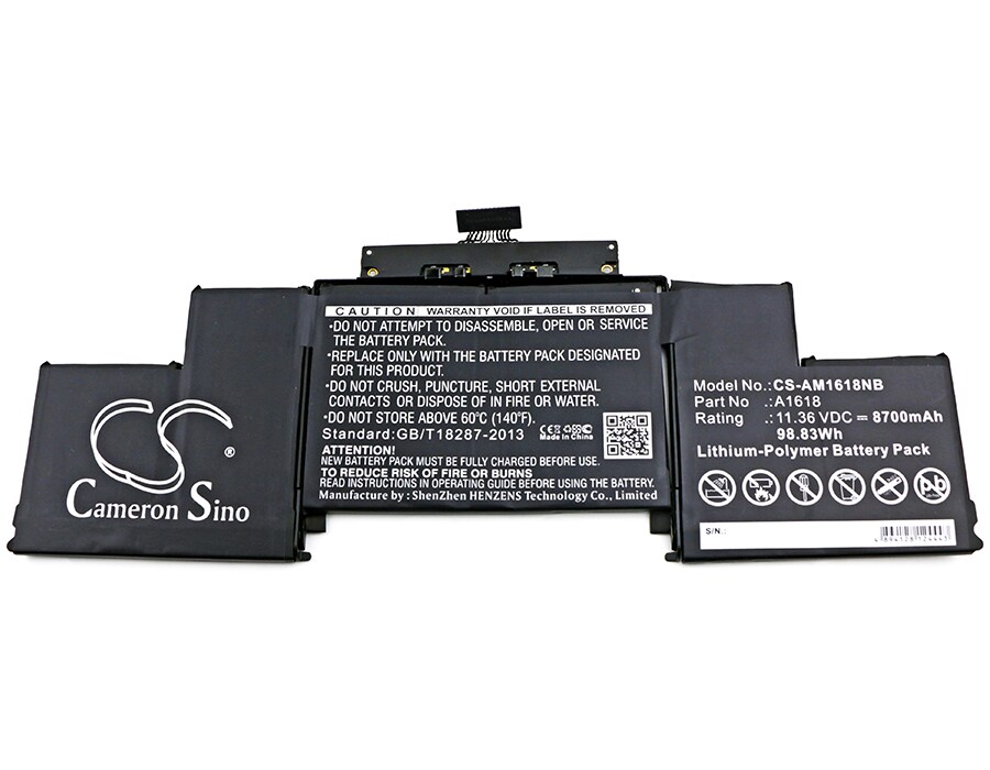 Batteri til bærbar PC for Apple MacBook Pro 15" A1398 Retina 2015 og andre.