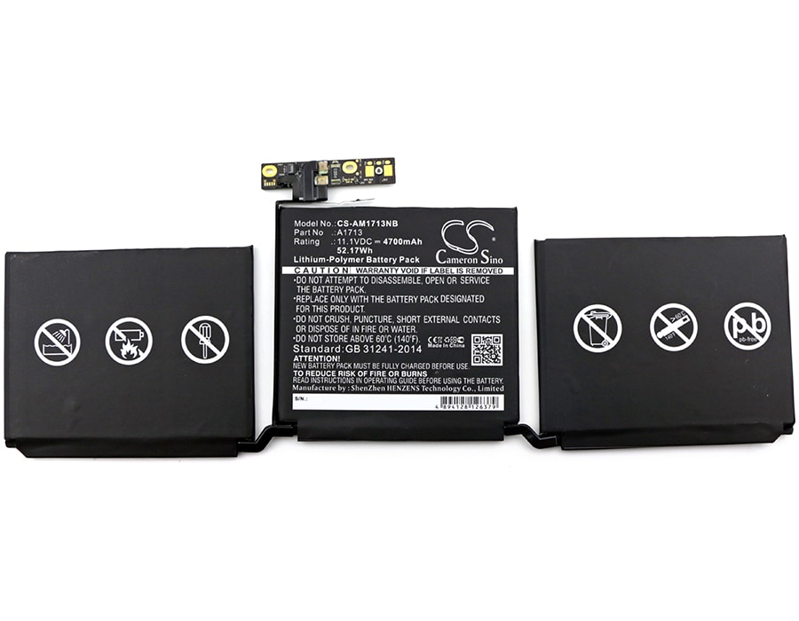 Batteri til bærbar PC for Apple MacBook Pro 13.3, Pro 13.3 Late 2016 og andre.