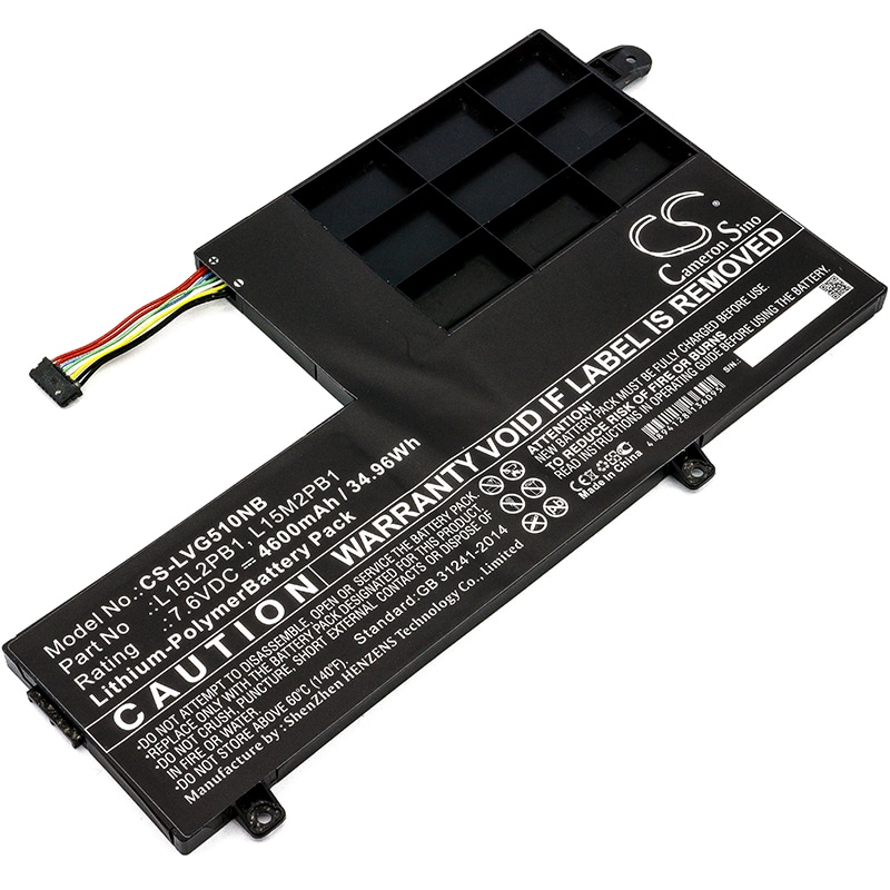 Batteri til bærbar PC for Lenovo Yoga 510, Yoga 510-15ISK, Yoga 510-14AST og andre.
