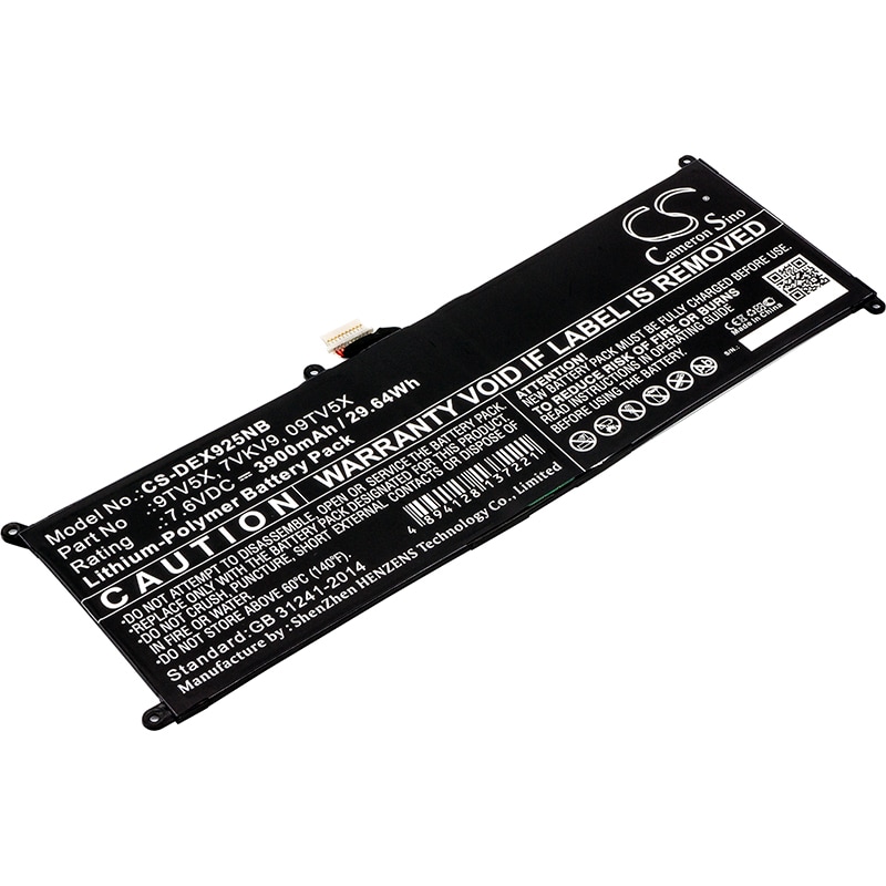 Batteri til bærbar PC for DELL XPS 12 9250, Latitude 12 7275 og andre.