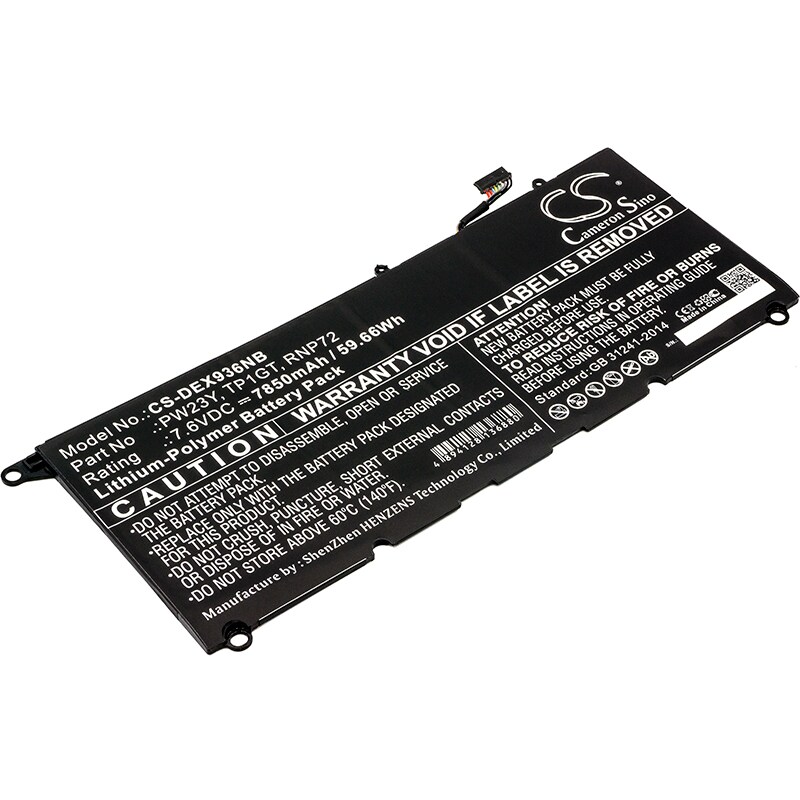 Batteri til bærbar PC for DELL XPS 13 9360, XPS 13 9360-D1605G og andre.