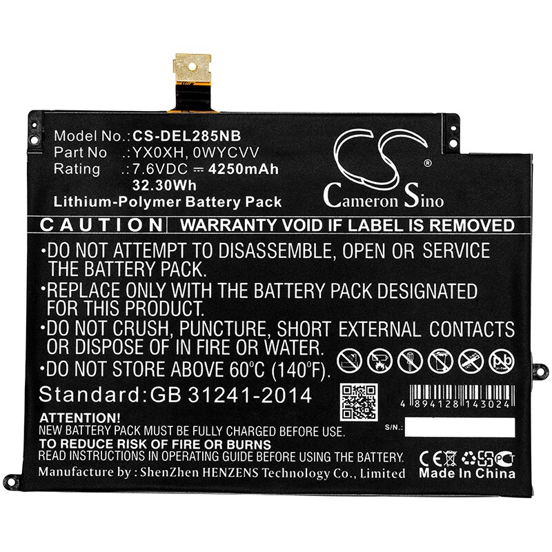 Batteri til bærbar PC for DELL Latitude 7285