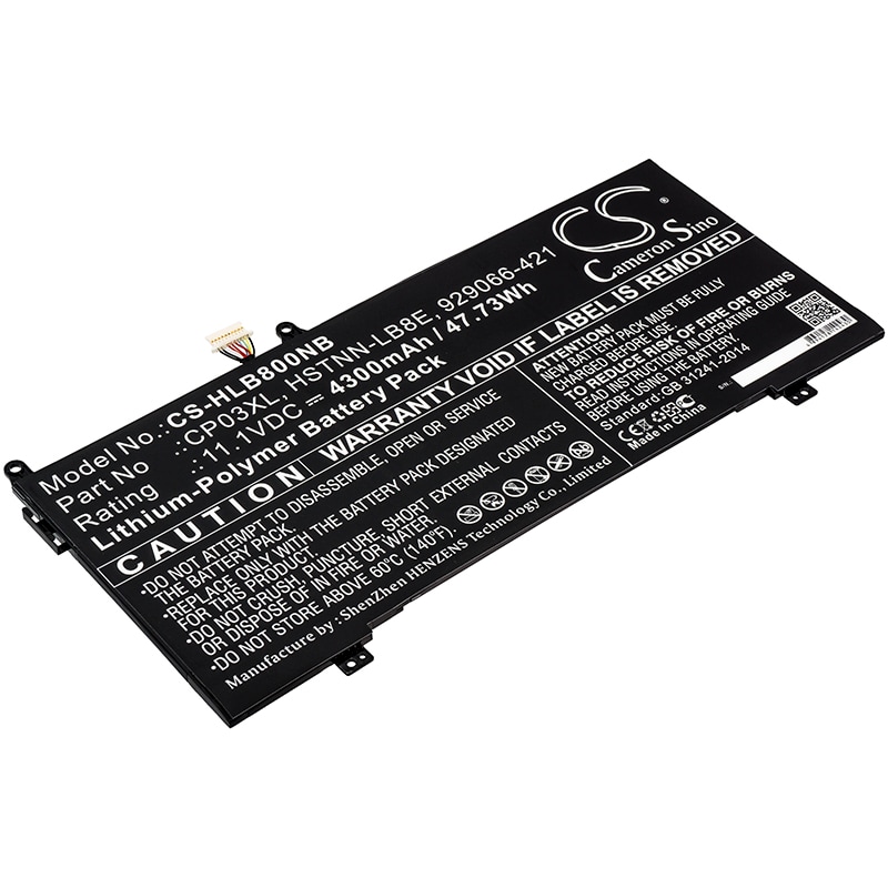 Batteri til bærbar PC for HP Spectre x360 13 Convertible og andre