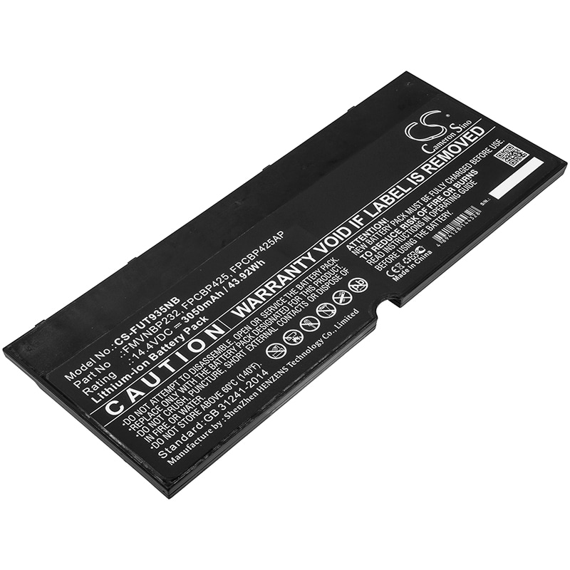 Batteri til bærbar PC for Fujitsu LifeBook T935, LifeBook U745 og andre.
