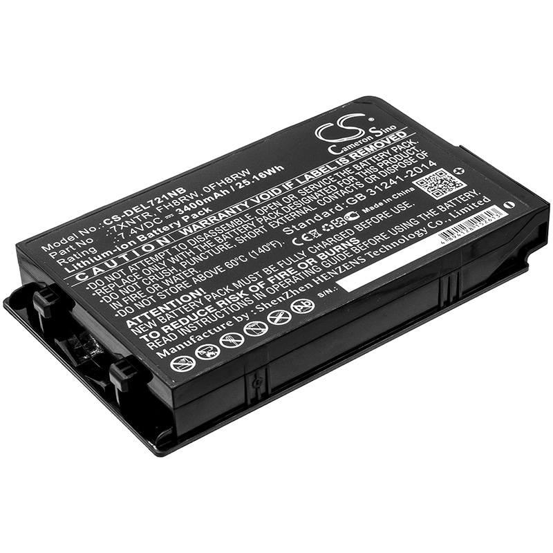 Batteri til bærbar PC for DELL Latitude 7202 Rugged Tablet, Latitude 7212 og andre.