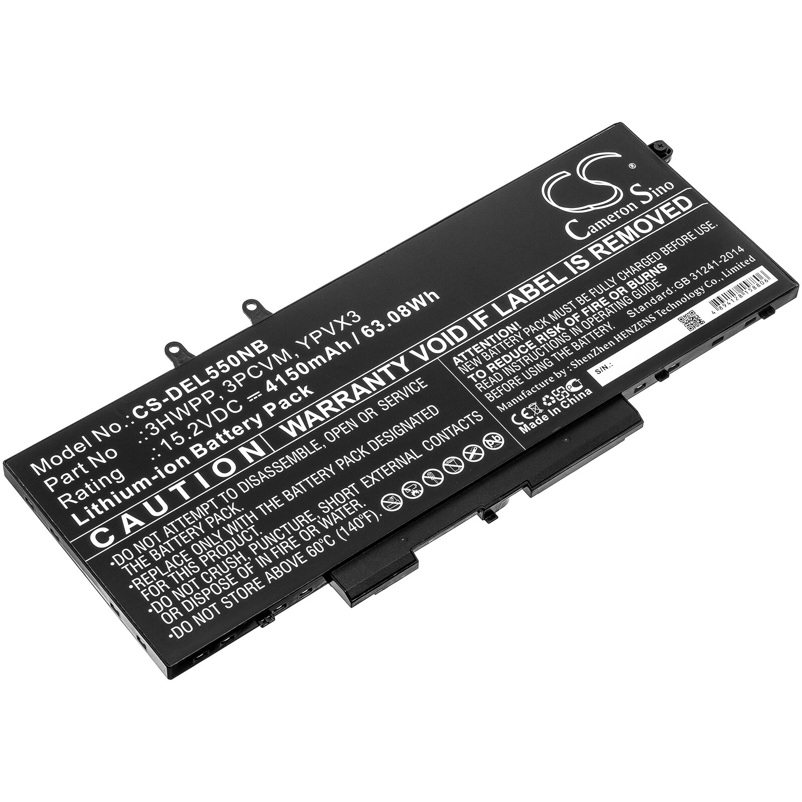 Batteri til bærbar PC for DELL Latitude 5501, Latitude 5401 og andre.