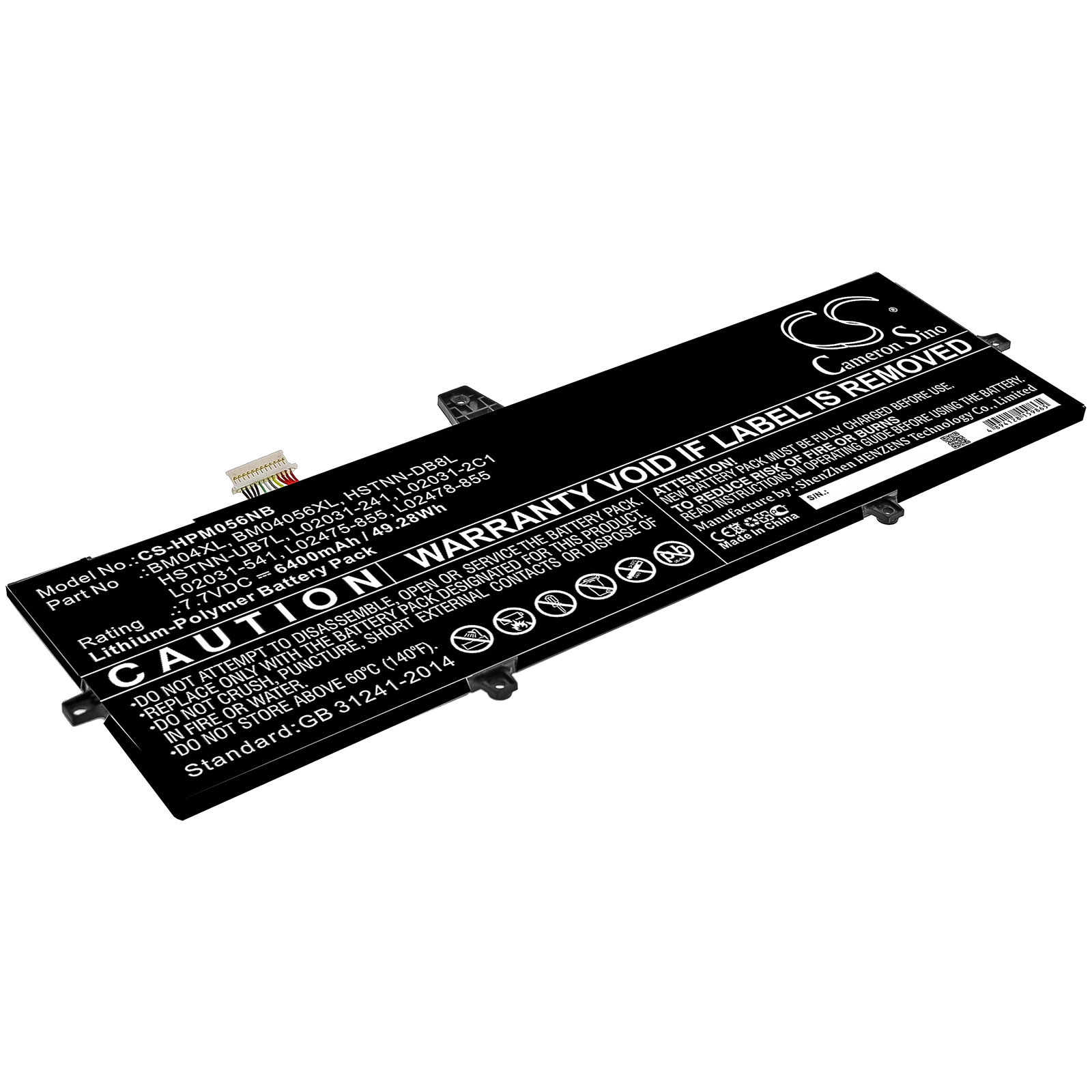 Batteri til bærbar PC for HP EliteBook x360 1030 G3 4WW24PA og andre