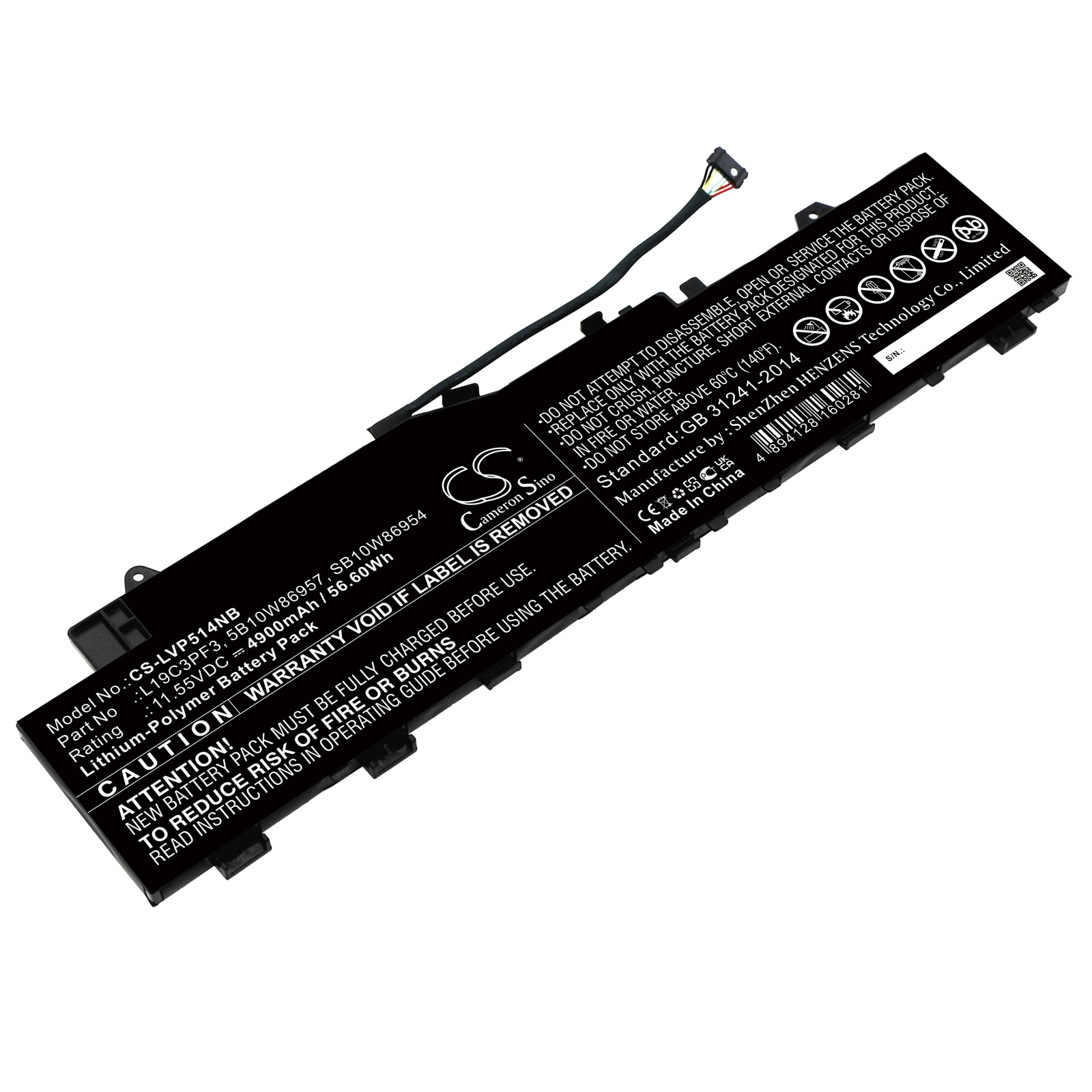 Batteri til bærbar PC for Lenovo IdeaPad 5 14, IdeaPad 5 14ARE og andre.