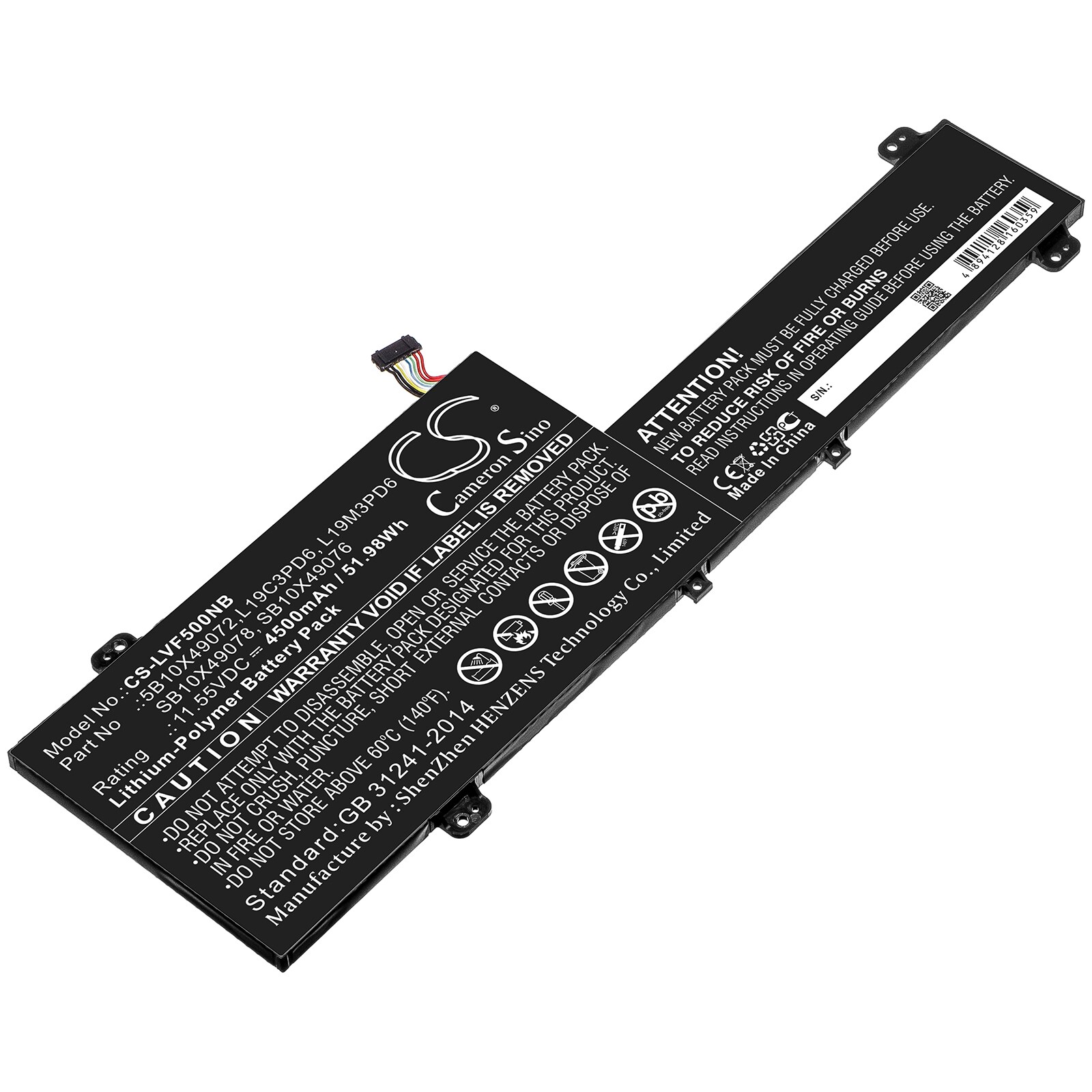 Batteri til bærbar PC for Lenovo IdeaPad Flex 5, IdeaPad Flex 5 81CA001KUS og andre.