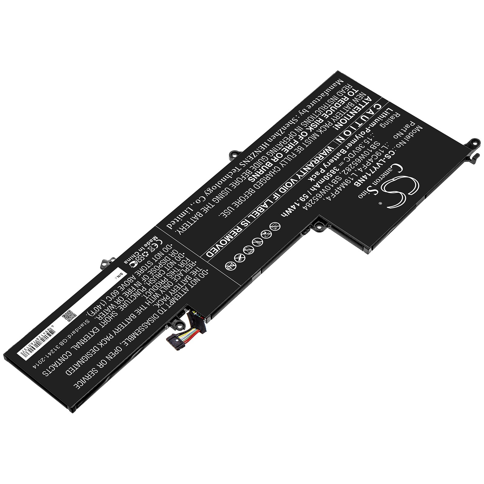 Batteri til bærbar PC for Lenovo Yoga 7 Slim 14ARE05, Yoga Slim 7-14ARE og andre.