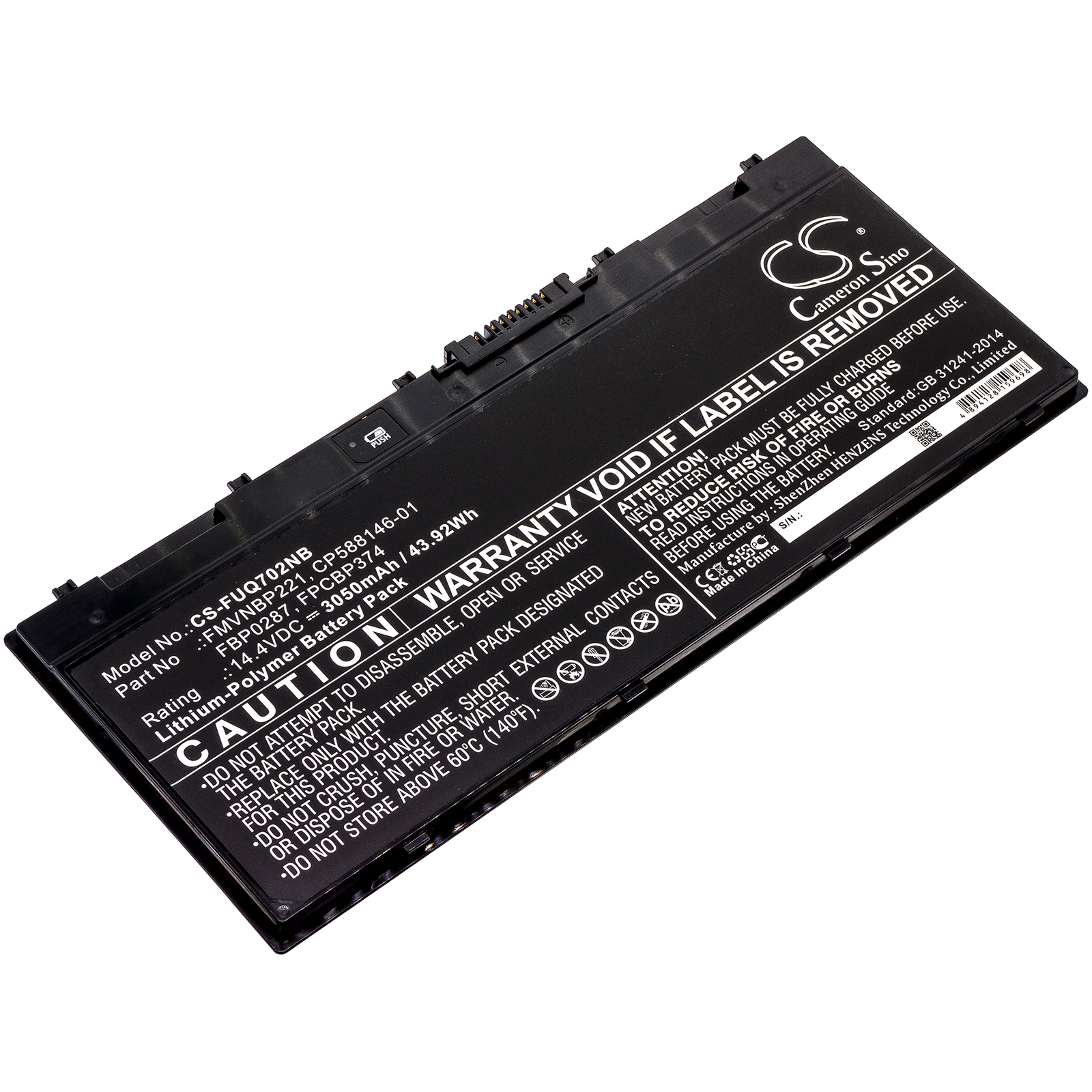 Batteri til bærbar PC for Fujitsu LifeBook Q702, Stylistic Q702