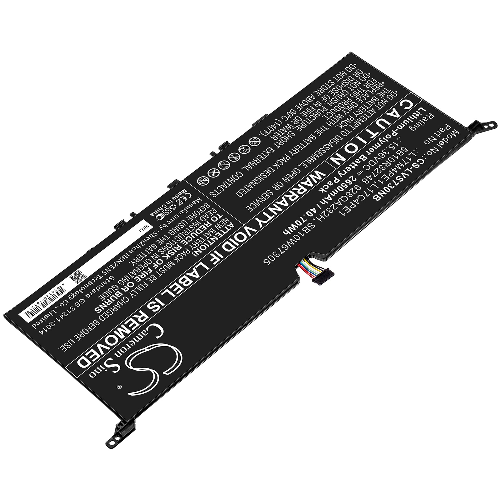 Batteri til bærbar PC for Lenovo Yoga S730, Yoga S730-13IWL (81J0001WGE) og andre.