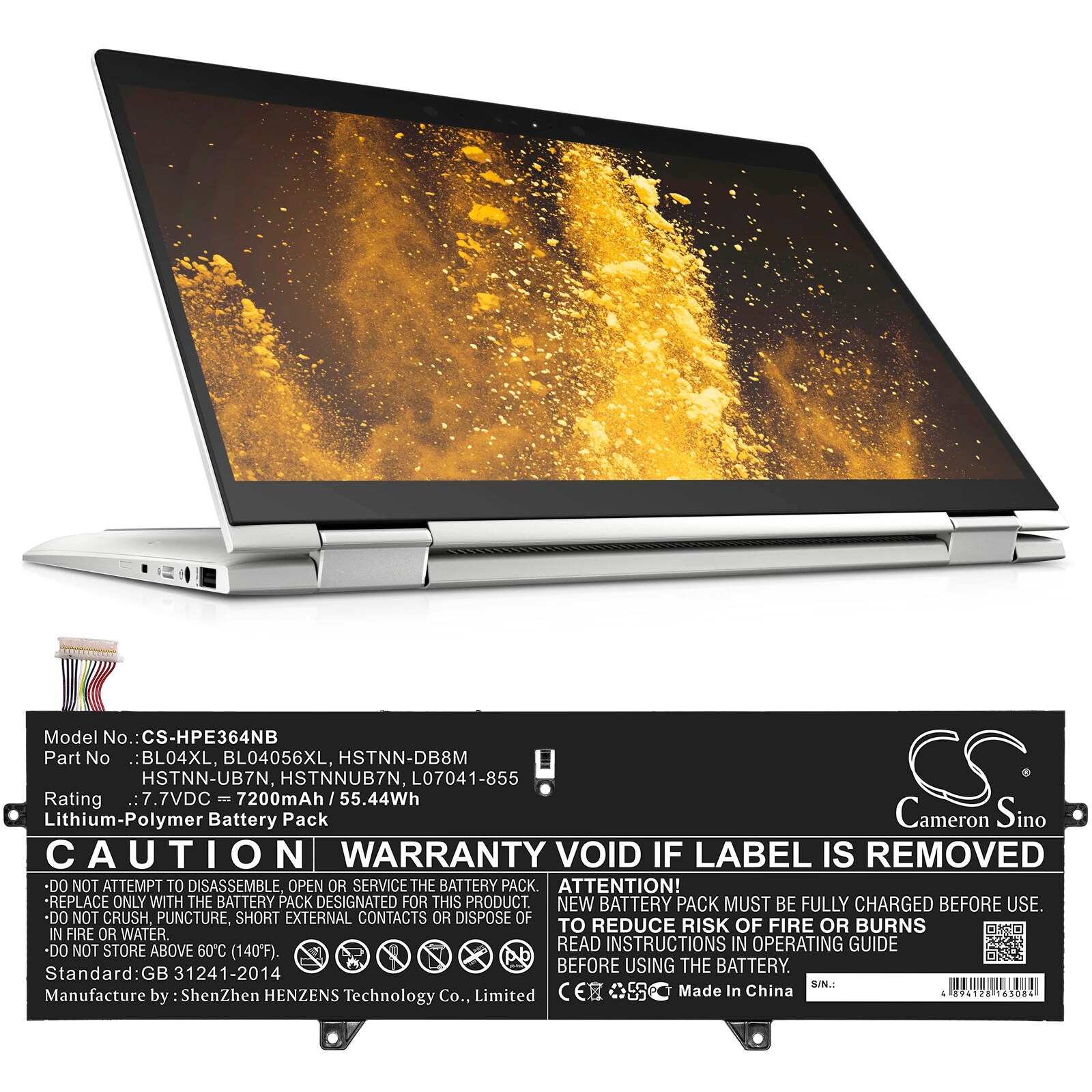 Batteri til bærbar PC for HP EliteBook x360 1040 G5 (5NW10UT) og andre