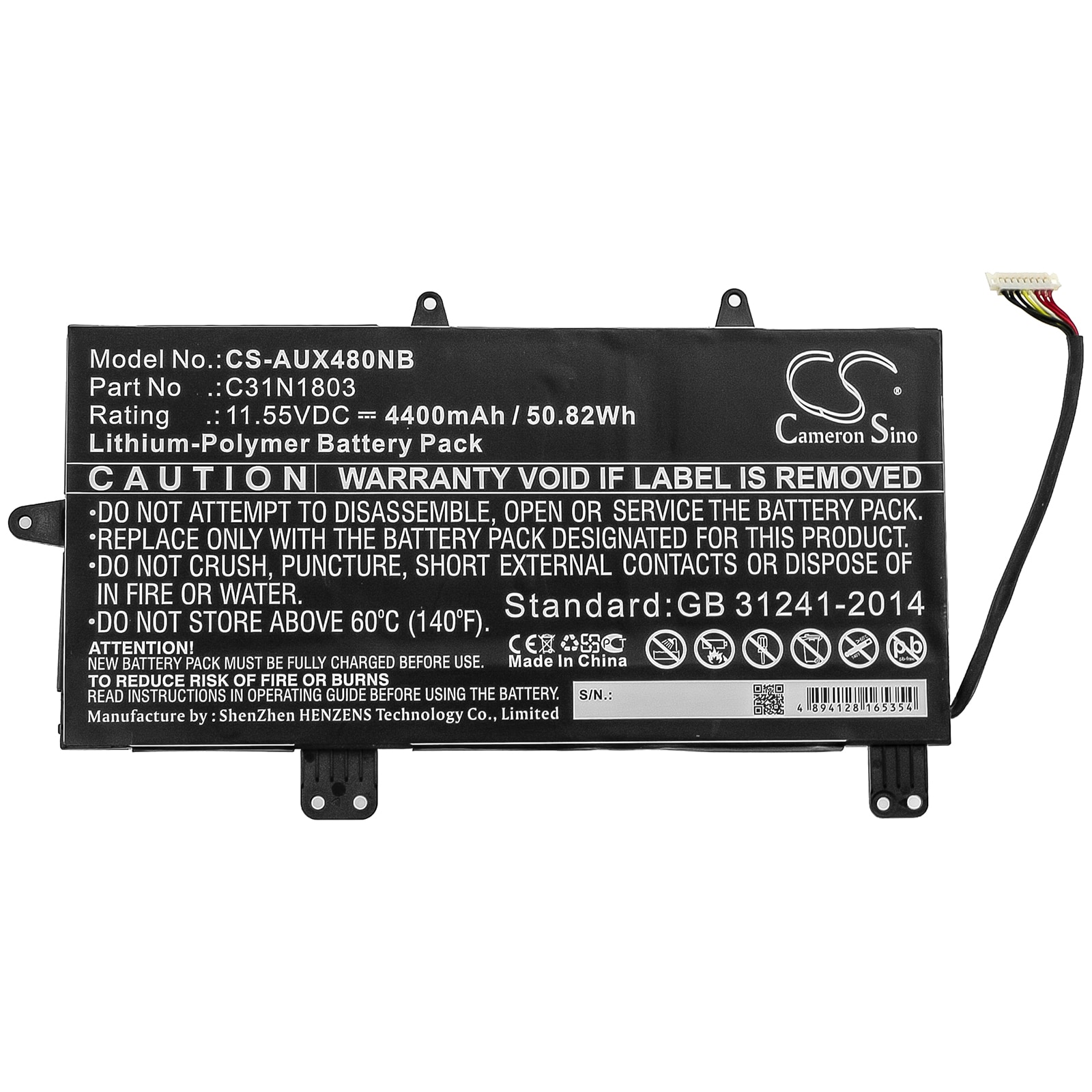 Batteri til bærbar PC for Asus ZenBook Pro 14 UX480, UX480FD UX450FD