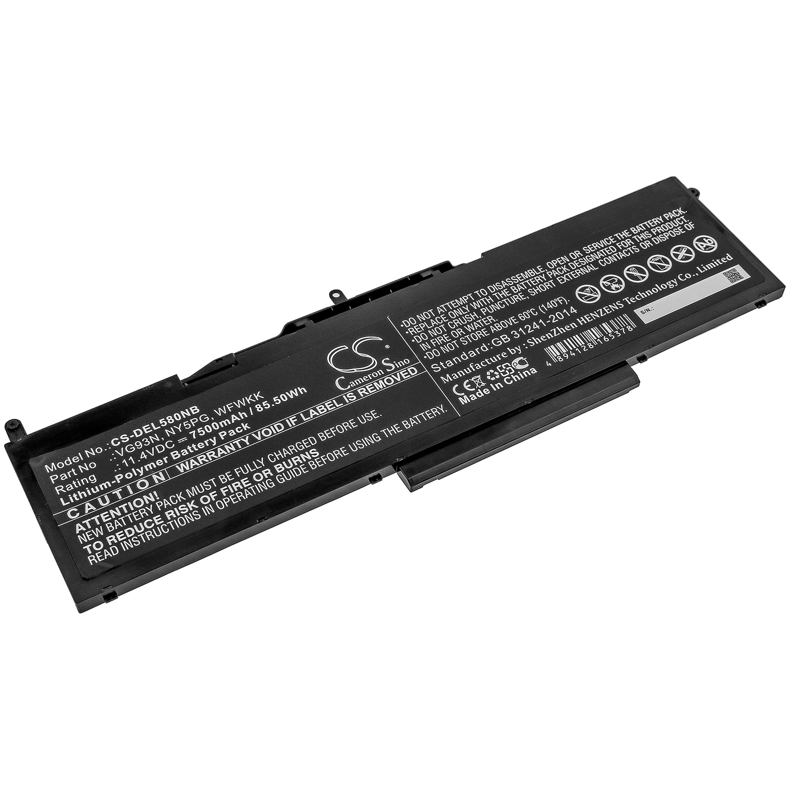 Batteri til bærbar PC for DELL Latitude 5580, Precision 15 3520 og andre.