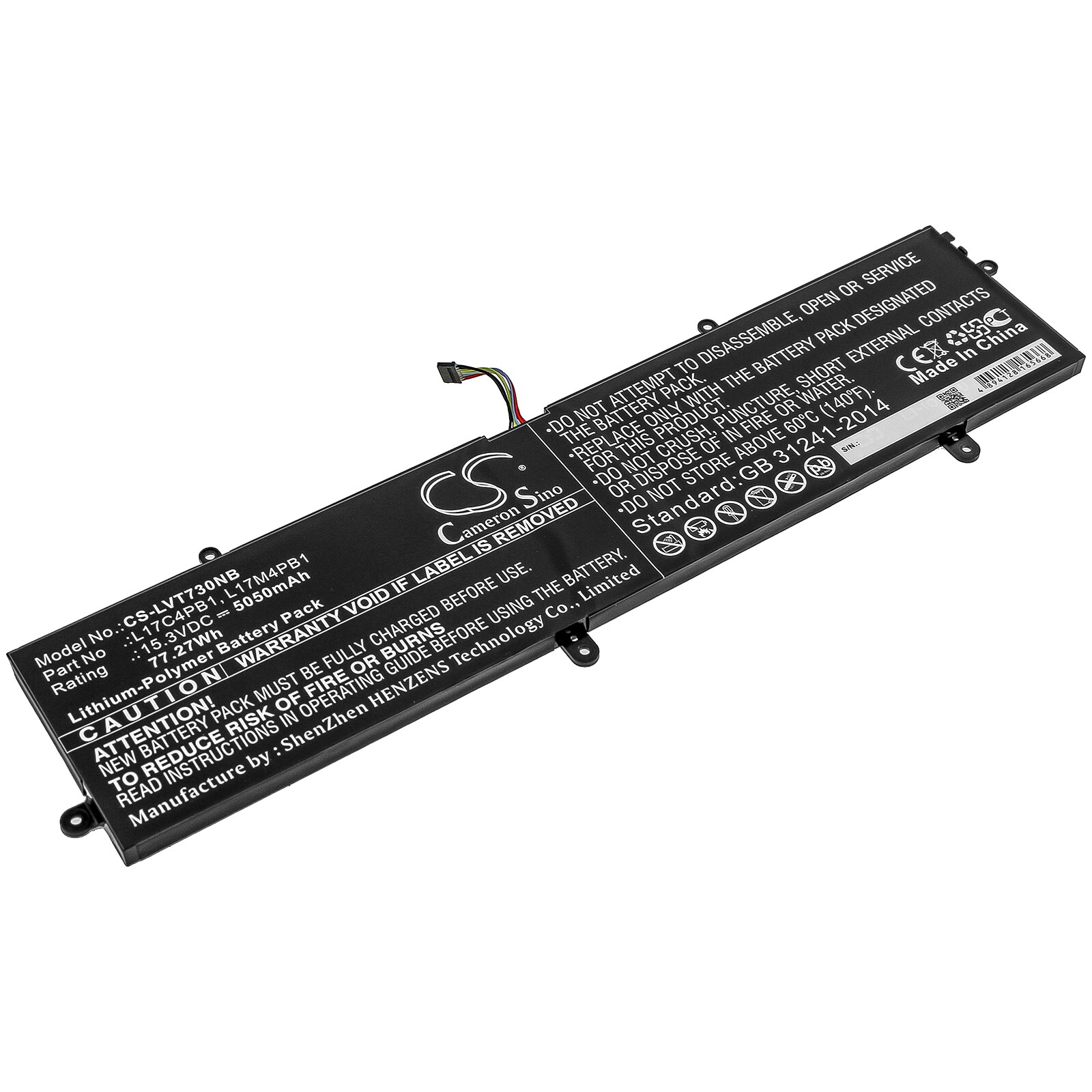 Batteri til bærbar PC for Lenovo IdeaPad 720S-15IKB(81AC), V730-15 og andre.