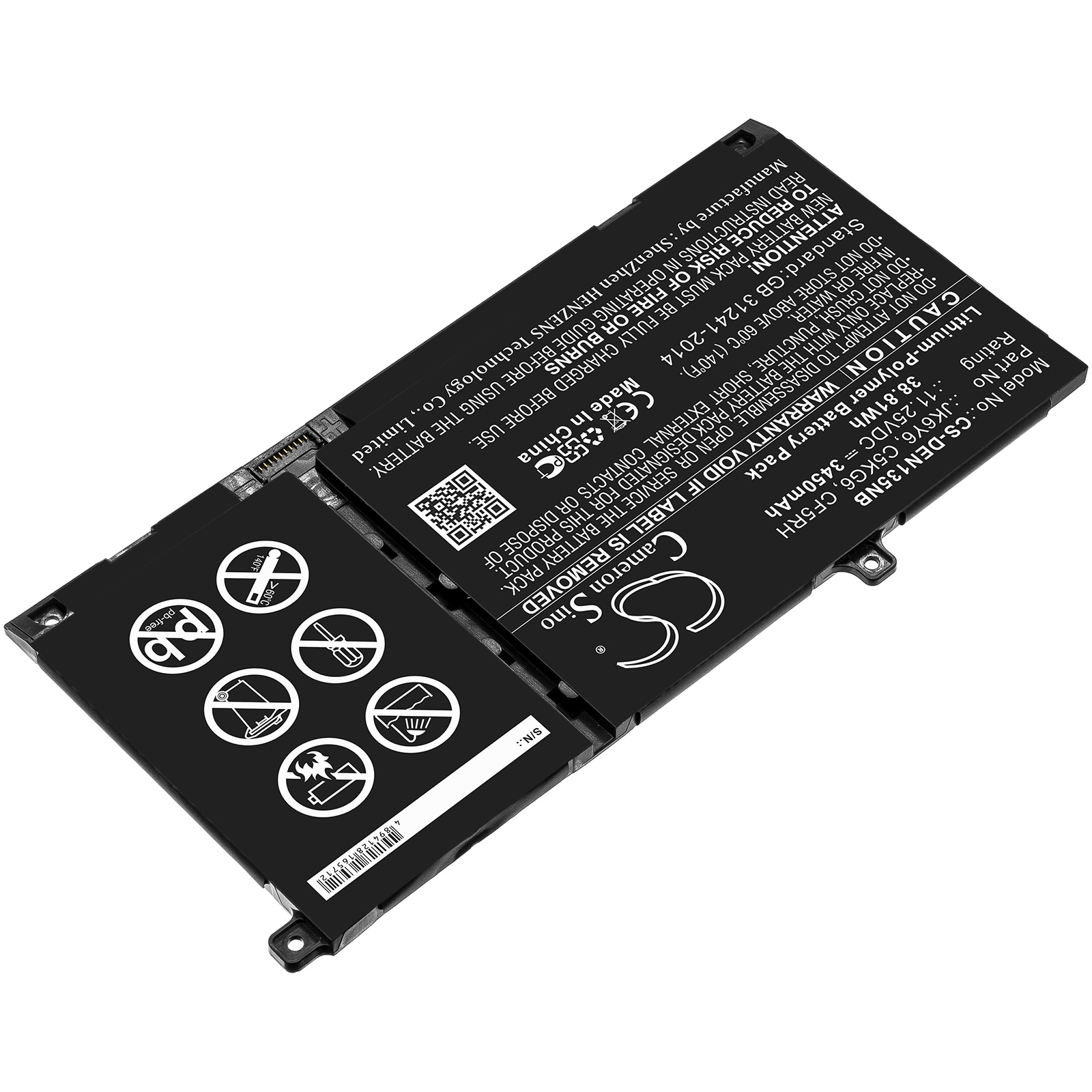 Batteri til bærbar PC for DELL Inspiron 13 5301, Vostro 14 5402 og andre