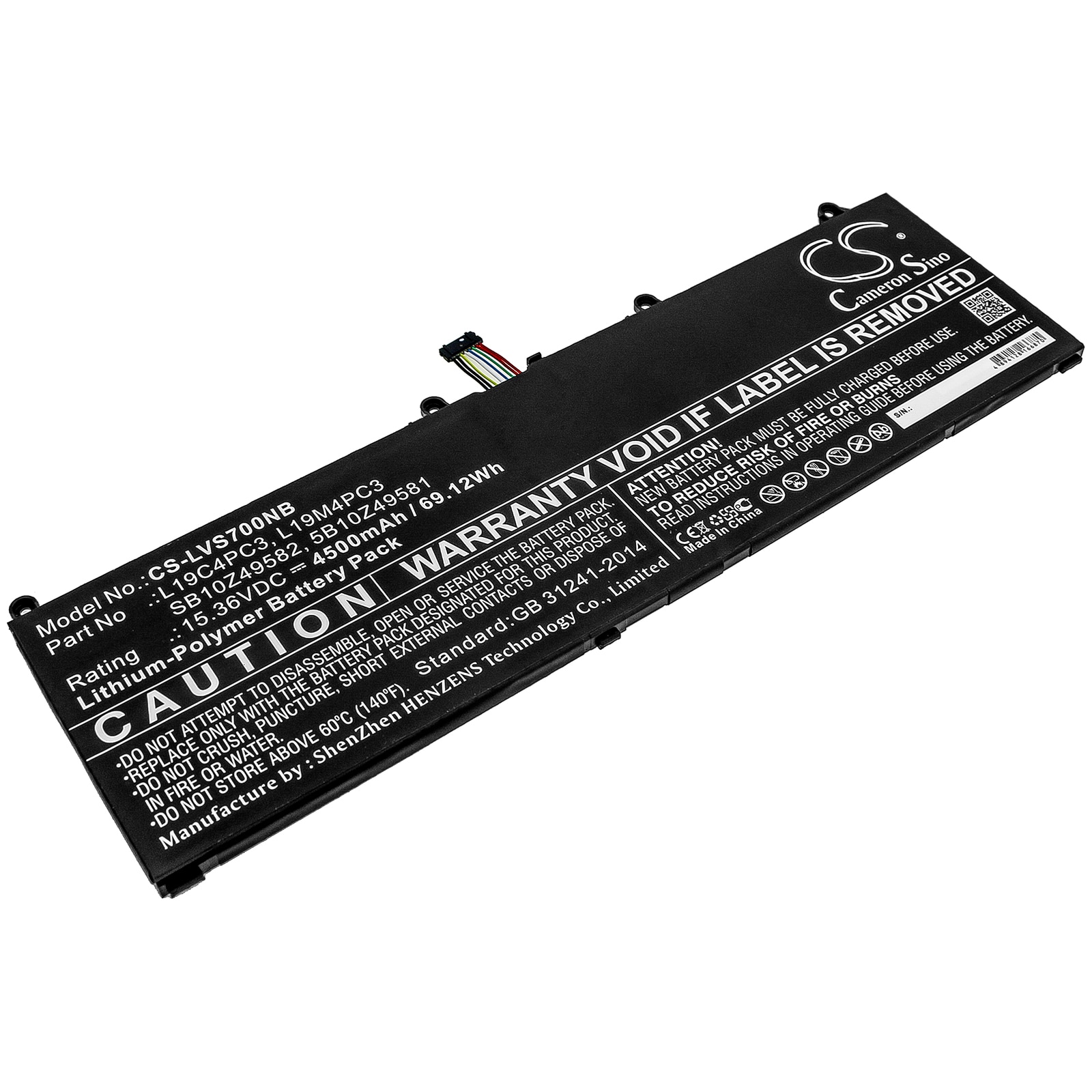 Batteri til bærbar PC for Lenovo Legion S7, Legion R9000X, Legion S7 15IMH5 og andre.