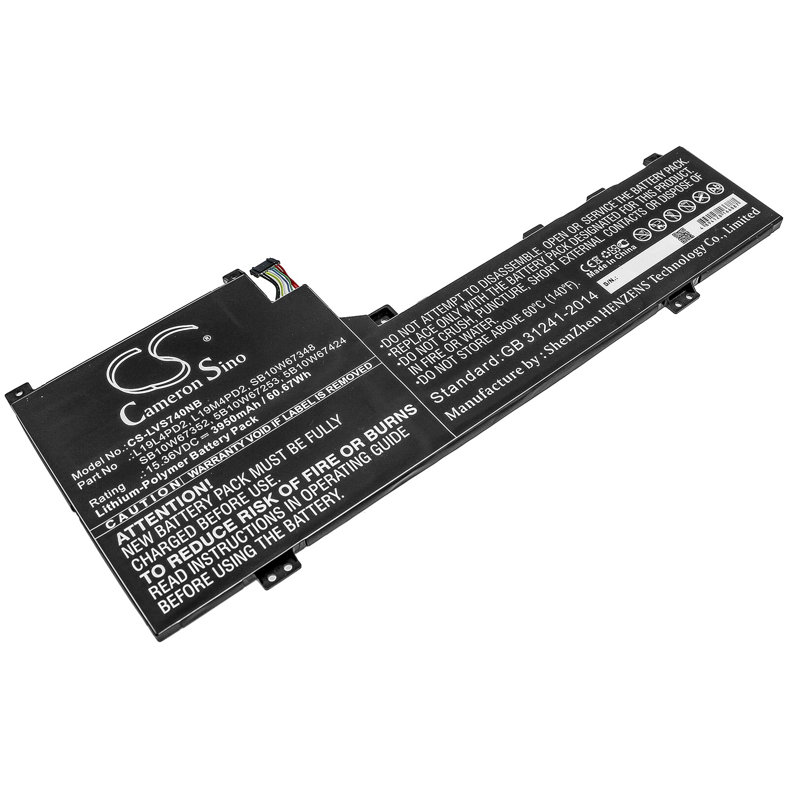 Batteri til bærbar PC for Lenovo Yoga S740 14, IdeaPad S740-14IIL