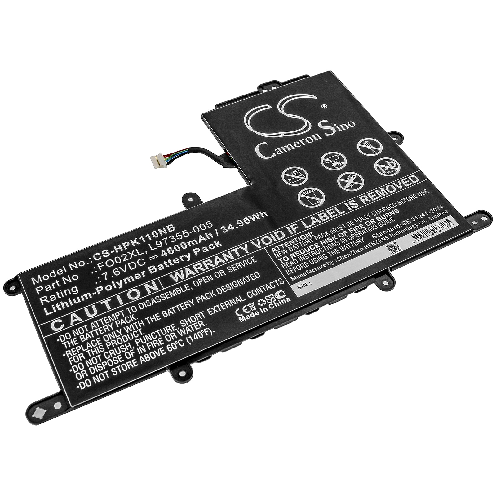 Batteri til bærbar PC for HP Chromebook 11A, Chromebook 11A-NA og andre