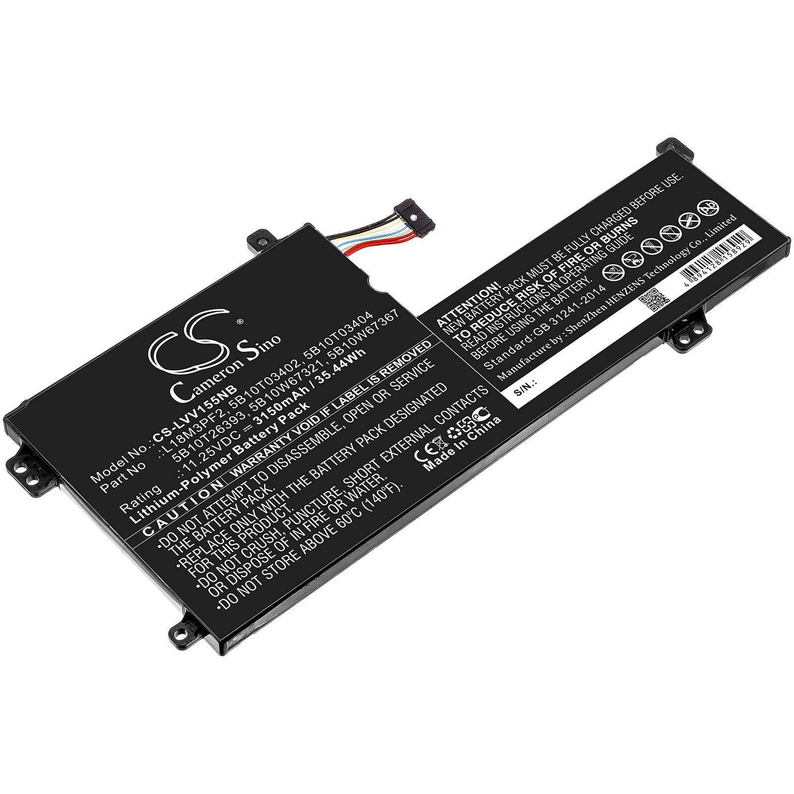 Batteri til bærbar PC for Lenovo IdeaPad L340, IdeaPad L340 15iWL, V155 og andre.
