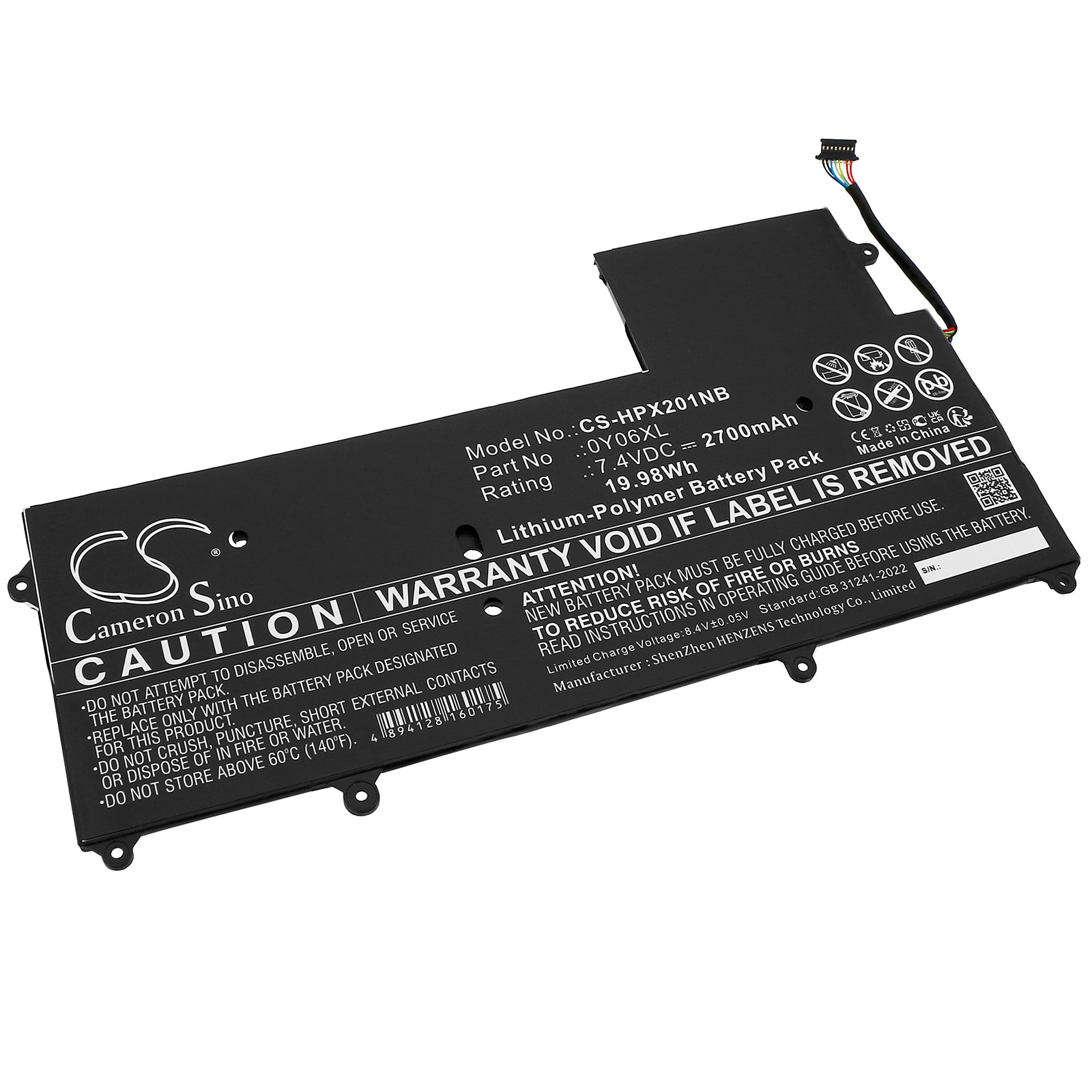 Batteri til bærbar PC for HP Ultrabook L5G46EA, Elite x2 1011 G1 (L5G44EA) og andre.