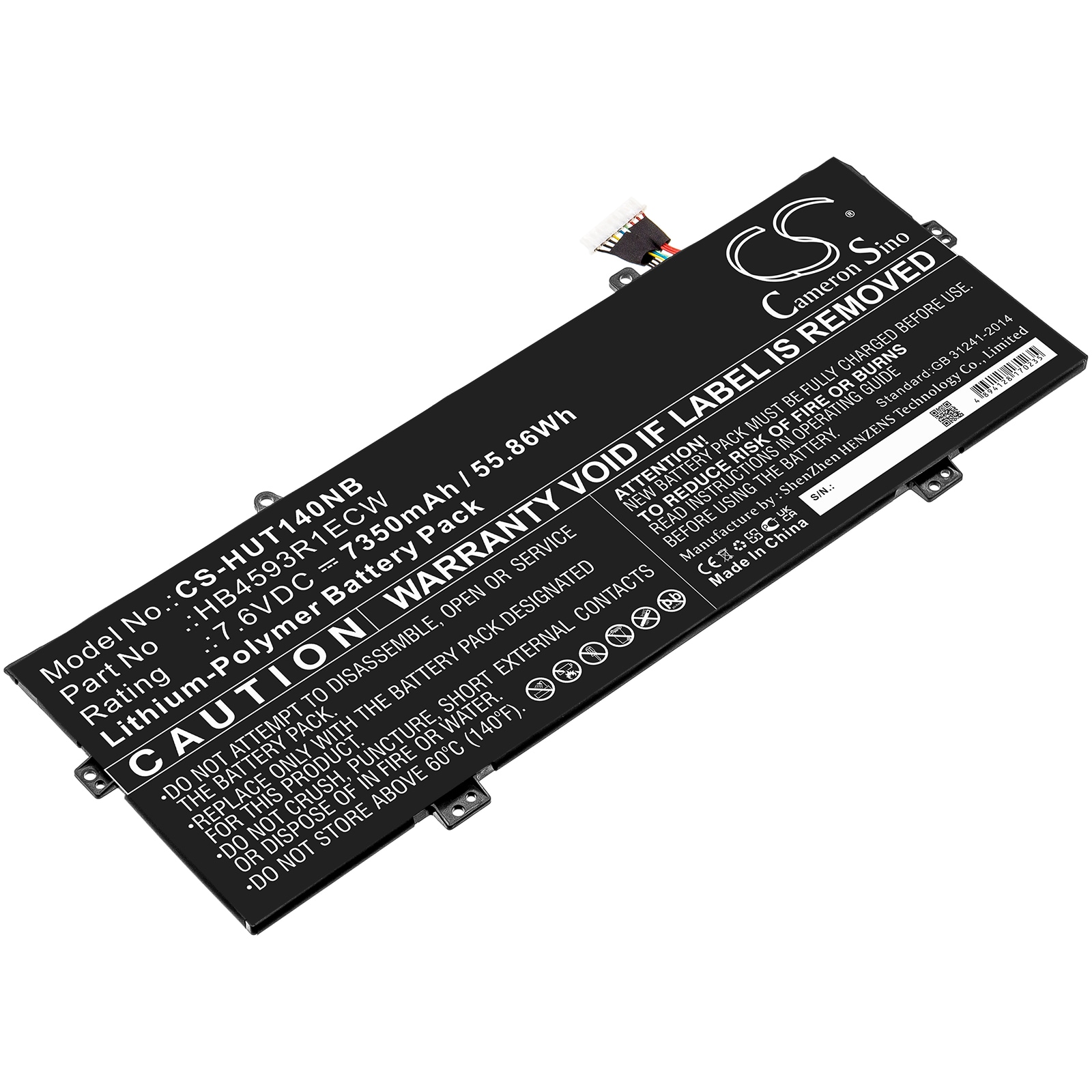 Batteri til bærbar PC for Huawei MateBook 14, MateBook X Pro i7 og andre.