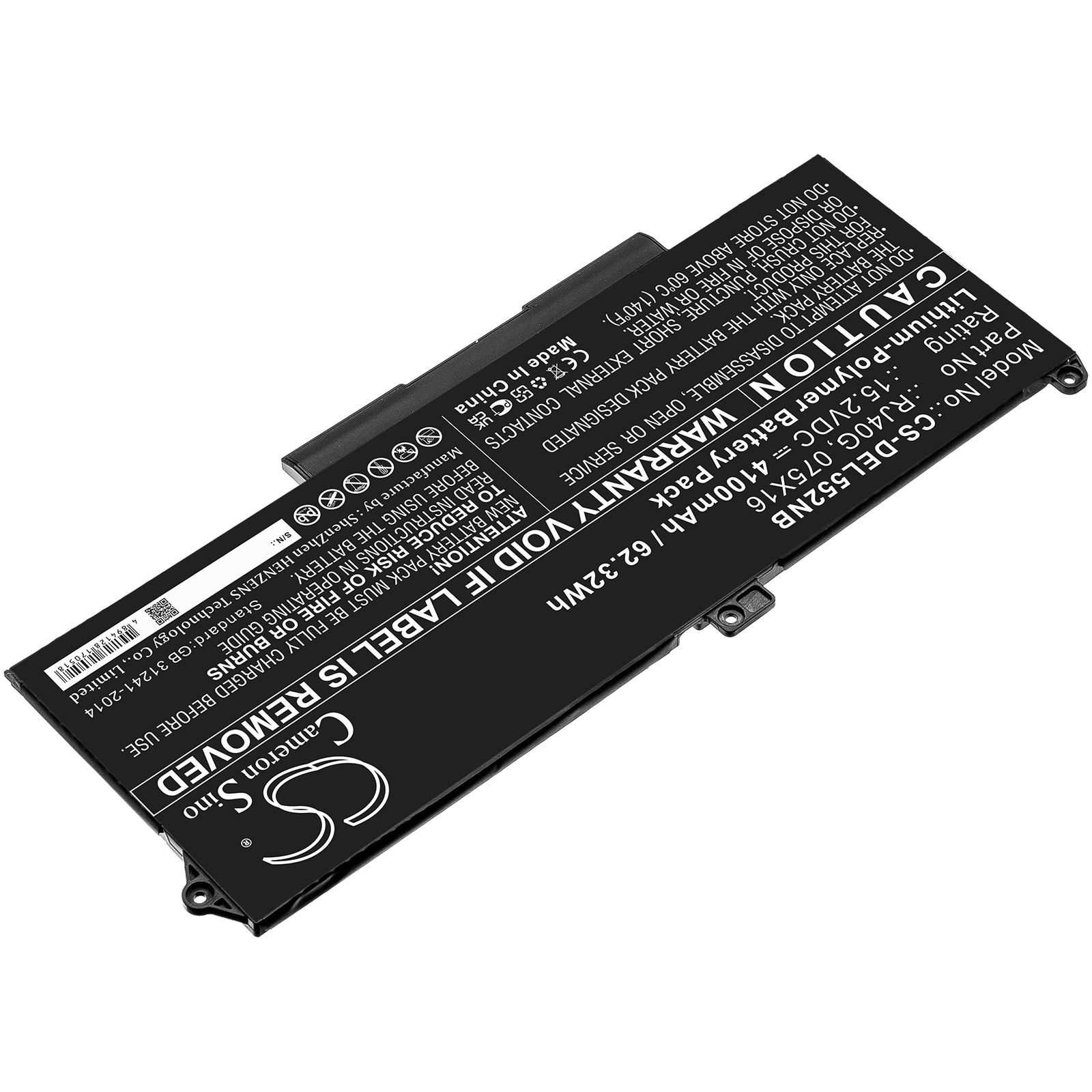 Batteri til bærbar PC for DELL Precision 15 3560 F3T9T, Precision 15 3560 og andre.