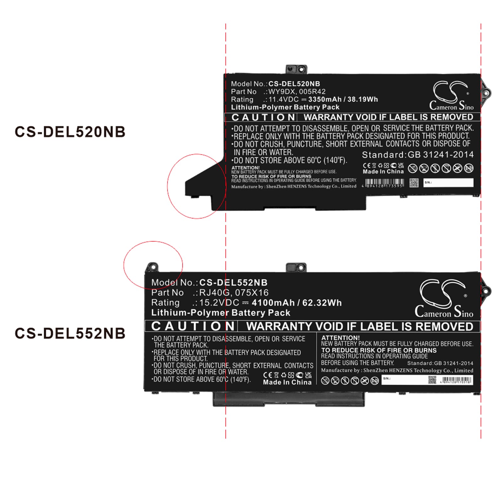 Batteri til bærbar PC for DELL Precision 15 3560 F3T9T, Precision 15 3560 og andre.