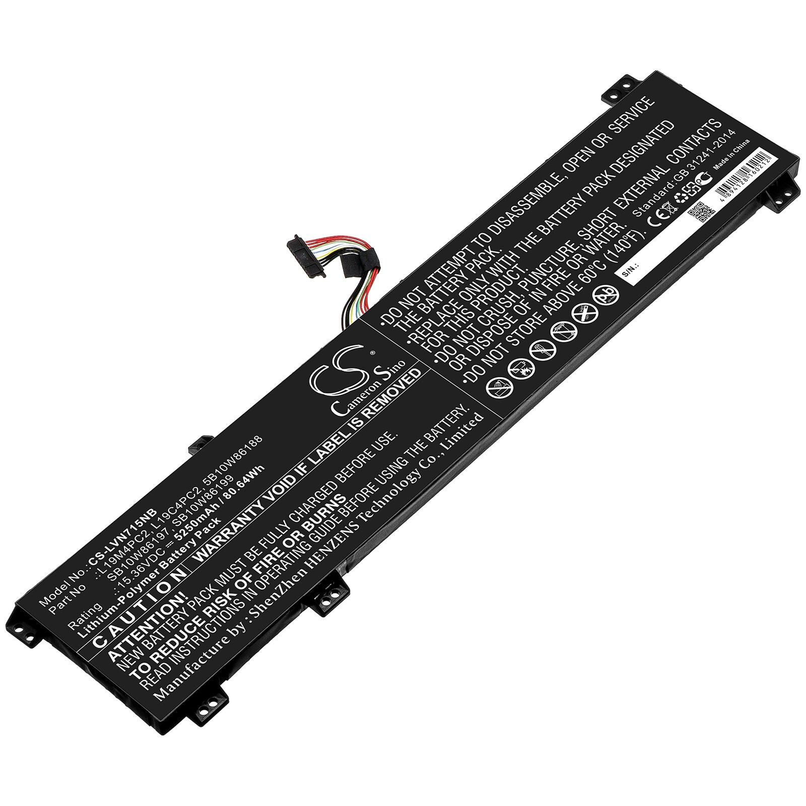 Batteri til bærbar PC for Lenovo Y9000K 2020, Legion 7 15, Legion 7I 15IMH og andre.