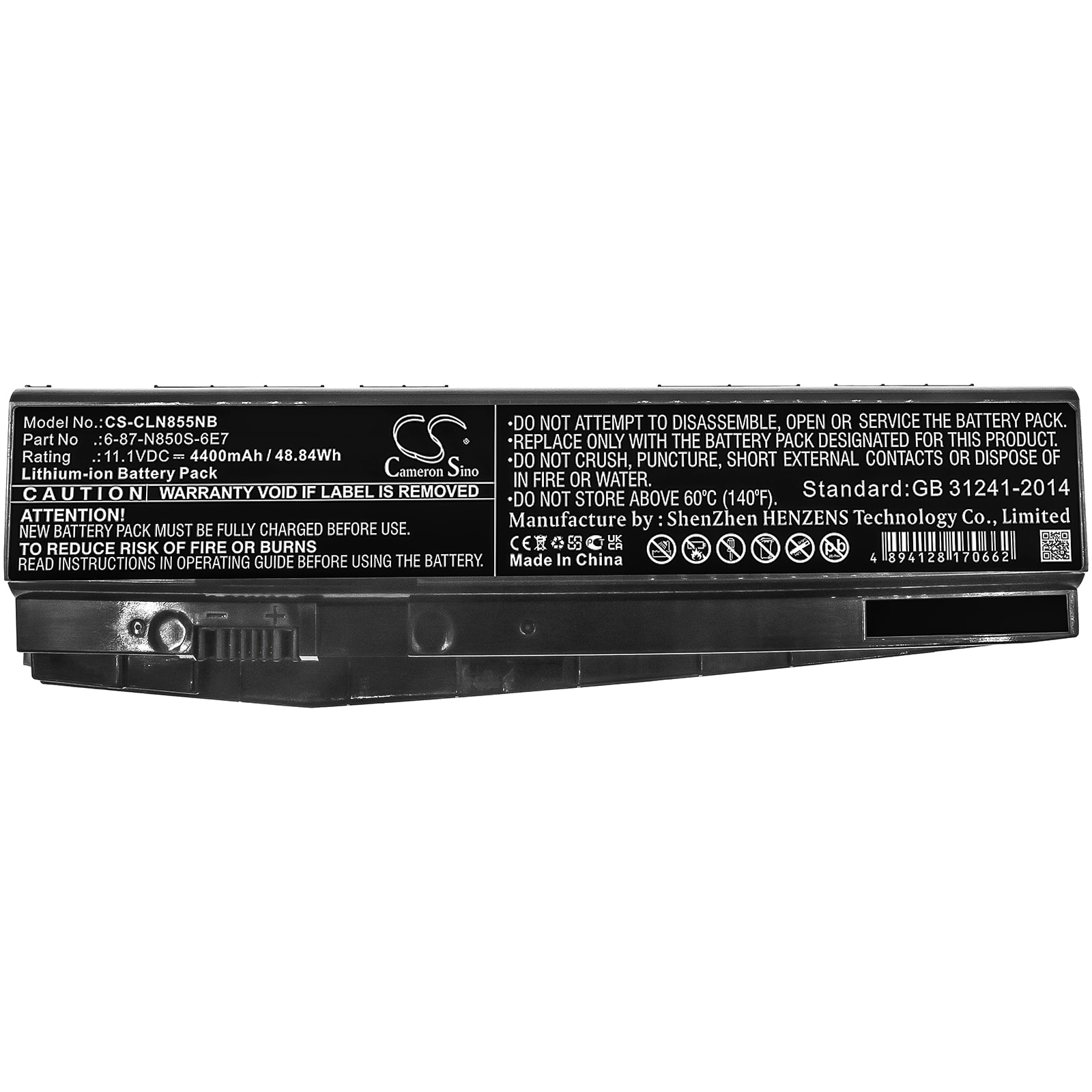 Batteri til bærbar PC for Schenker XMG A707, XMG A517 Coffee Lake og andre