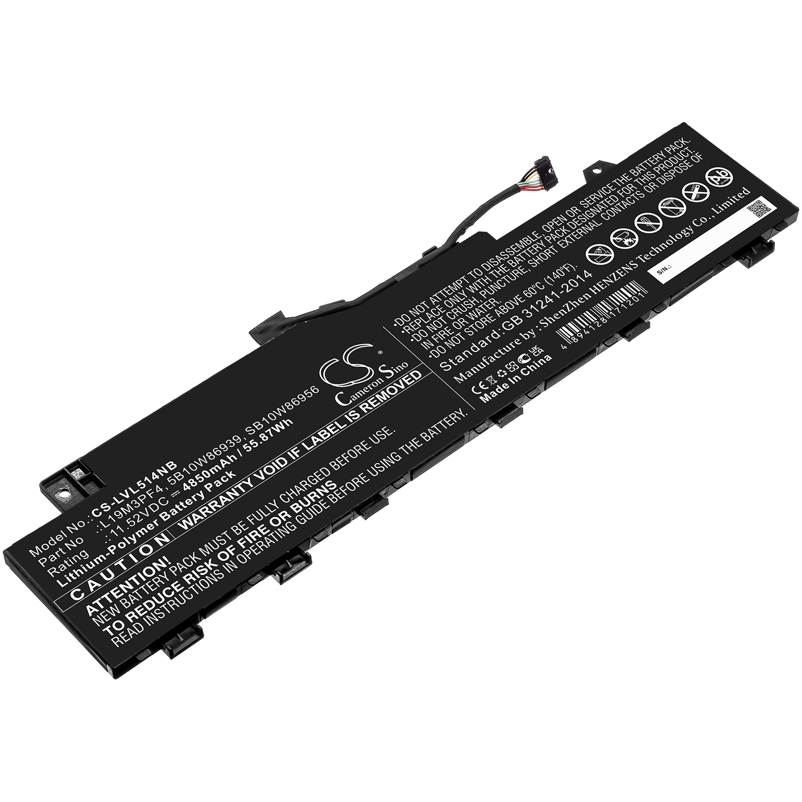 Batteri til bærbar PC for Lenovo IdeaPad 5 14ARE05, Ducati 5 82ES000DAU og andre.