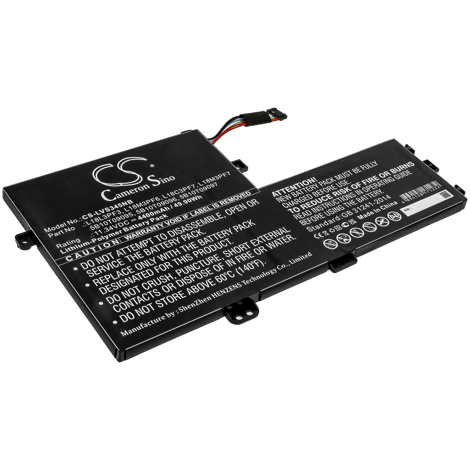 Batteri til bærbar PC for Lenovo IdeaPad S340-15IIL (81WW) og andre.