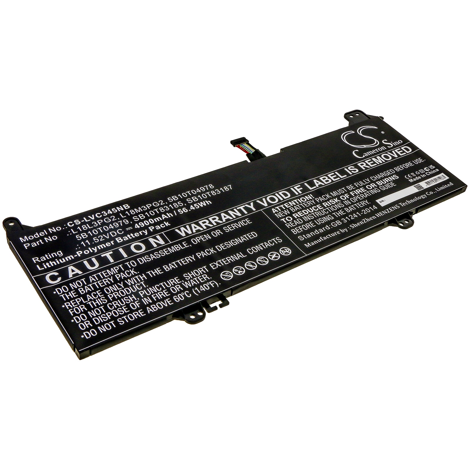 Batteri til bærbar PC for Lenovo Chromebook S345-14AST (81WX0008GE) og andre.
