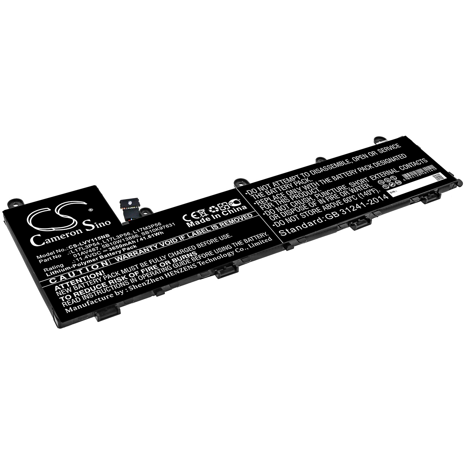 Batteri til bærbar PC for Lenovo Yoga 11E 5th, ThinkPad Yoga 11e 5th Gen og andre.