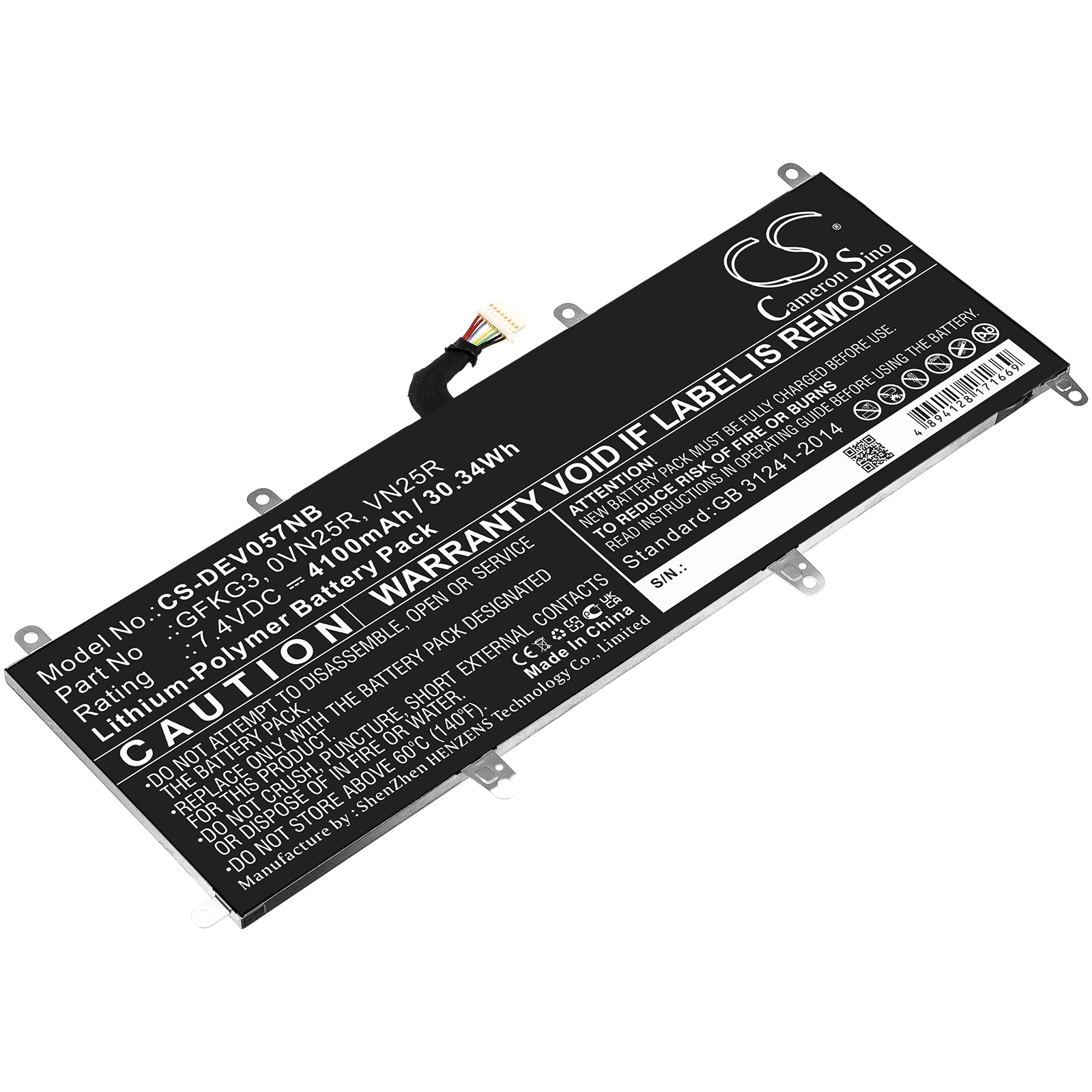 Batteri til bærbar PC for DELL Venue 10 Pro, Venue 10 Pro 5056