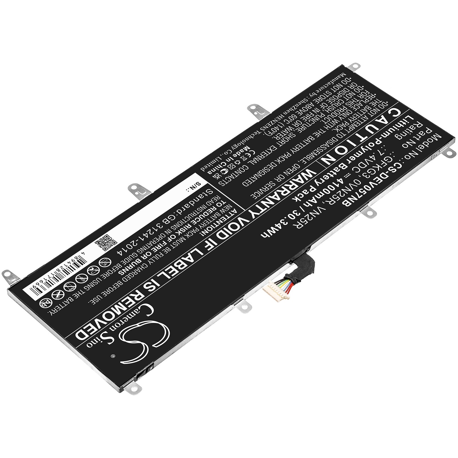 Batteri til bærbar PC for DELL Venue 10 Pro, Venue 10 Pro 5056