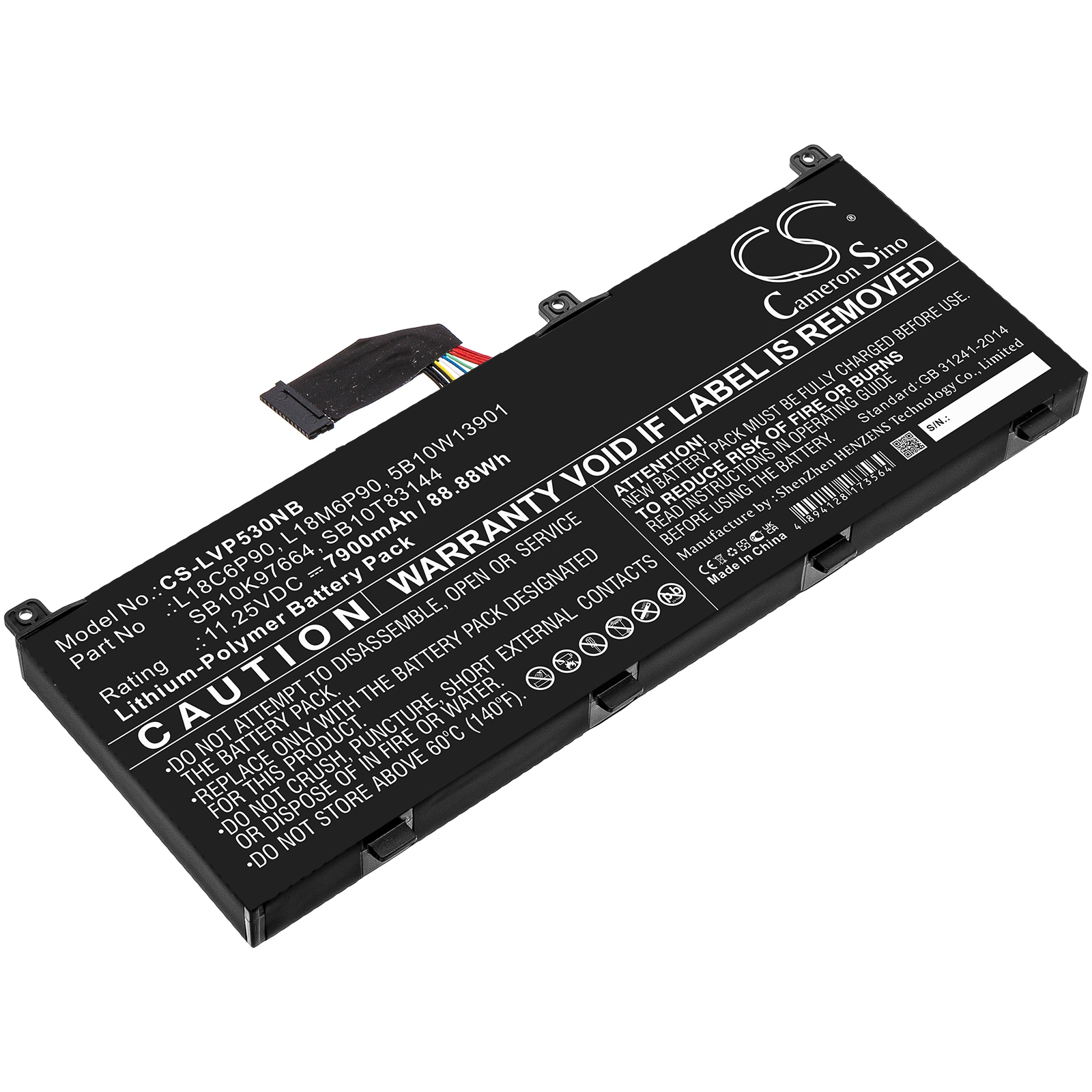 Batteri til bærbar PC for Lenovo Thinkpad P53, Thinkpad P53 (20qna007cd) og andre.