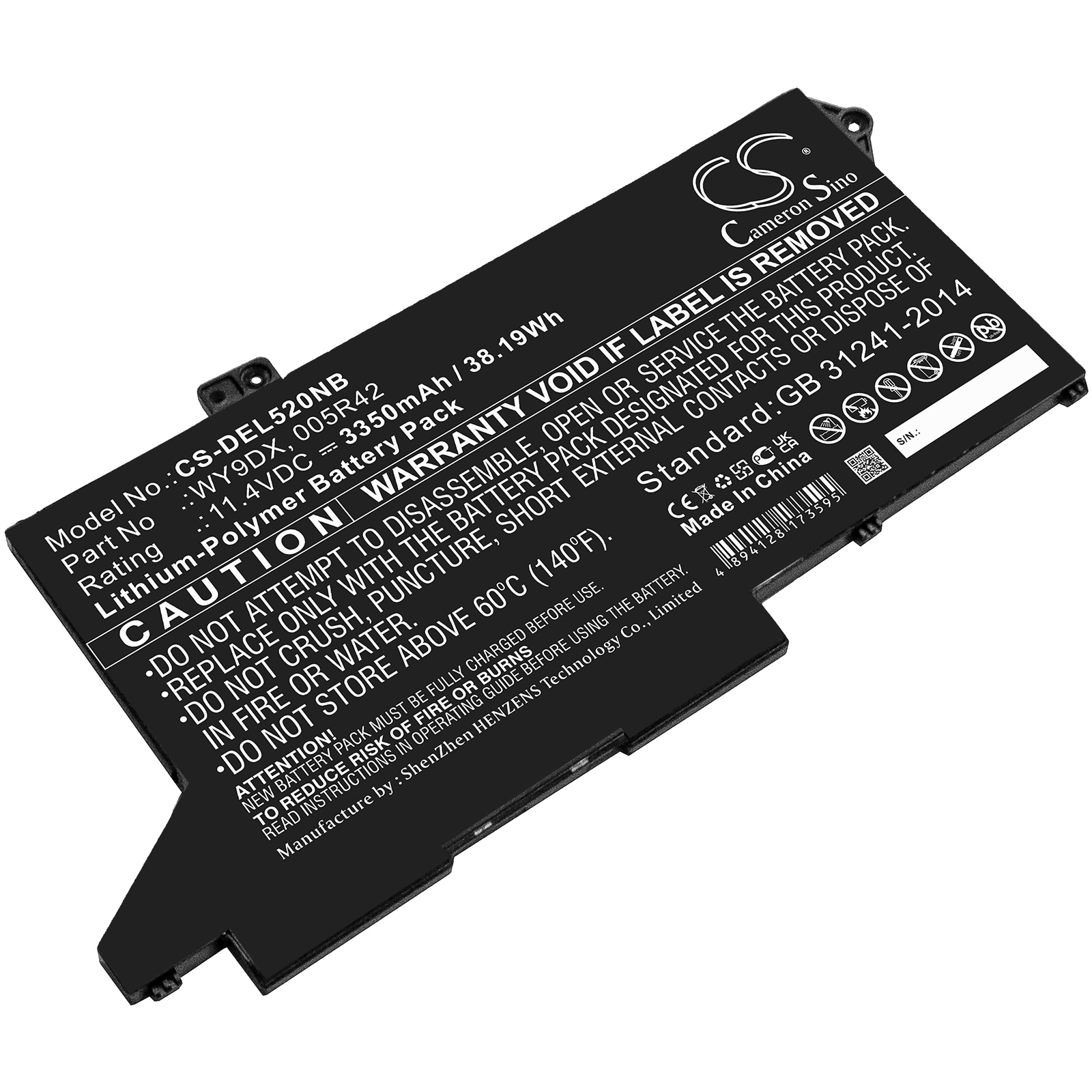 Batteri til bærbar PC for DELL Latitude 5420, Latitude 5520