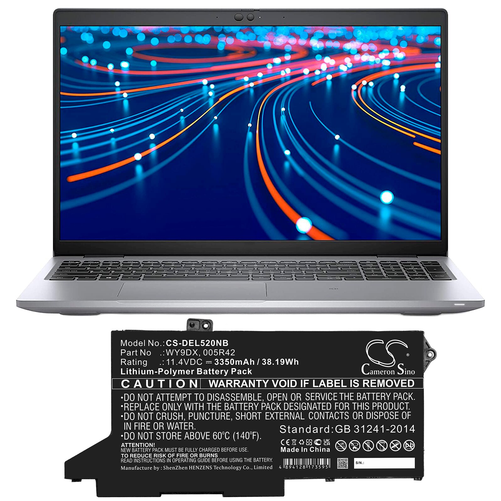 Batteri til bærbar PC for DELL Latitude 5420, Latitude 5520