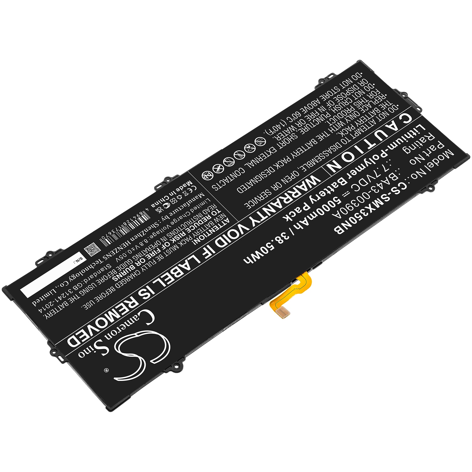 Batteri til bærbar PC for Samsung Chromebook 15,6", XE350XBA-K01US