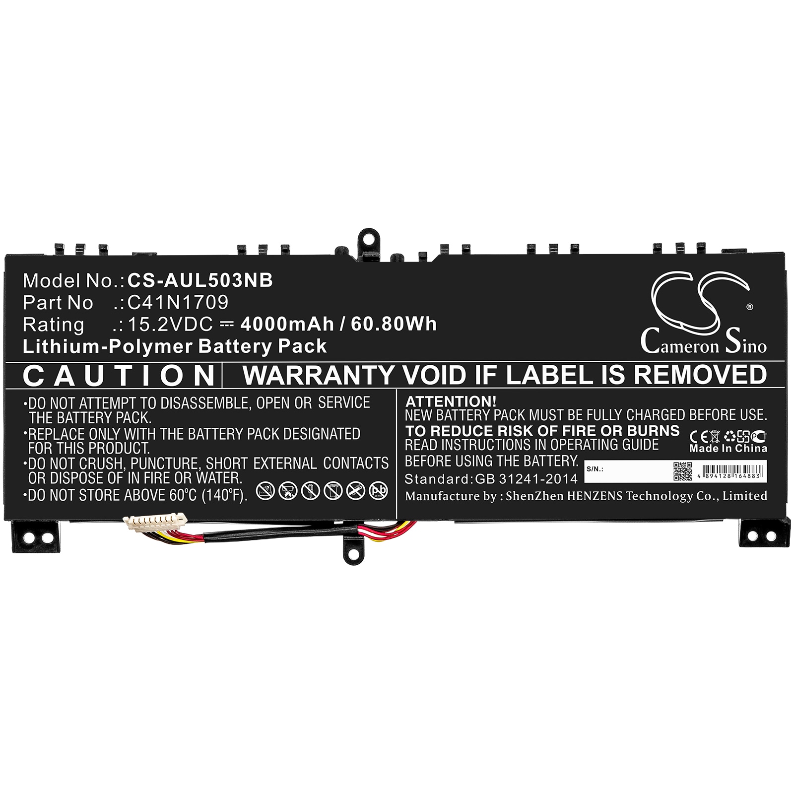 Batteri til bærbar PC for Asus ROG Strix GL503VS-0041A7700HQ og andre.