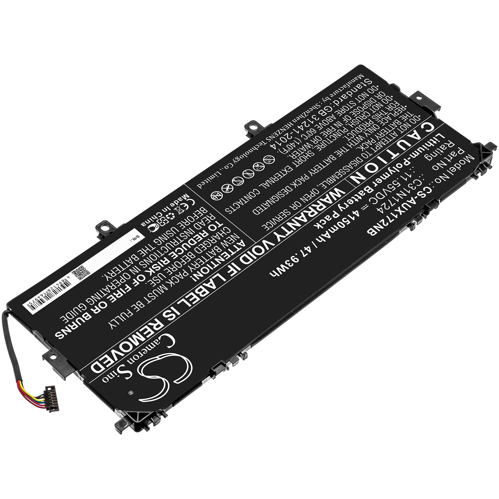 Batteri til bærbar PC for Asus ZenBook 13 UX331UN-EG011T, U3100FAL og andre.