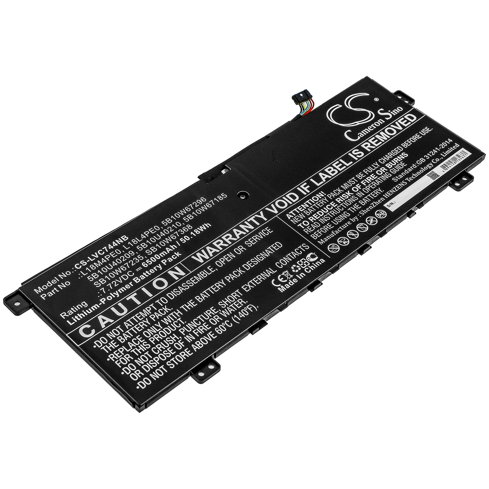 Batteri til bærbar PC for Lenovo Yoga C740 14, Yoga C740-14IML